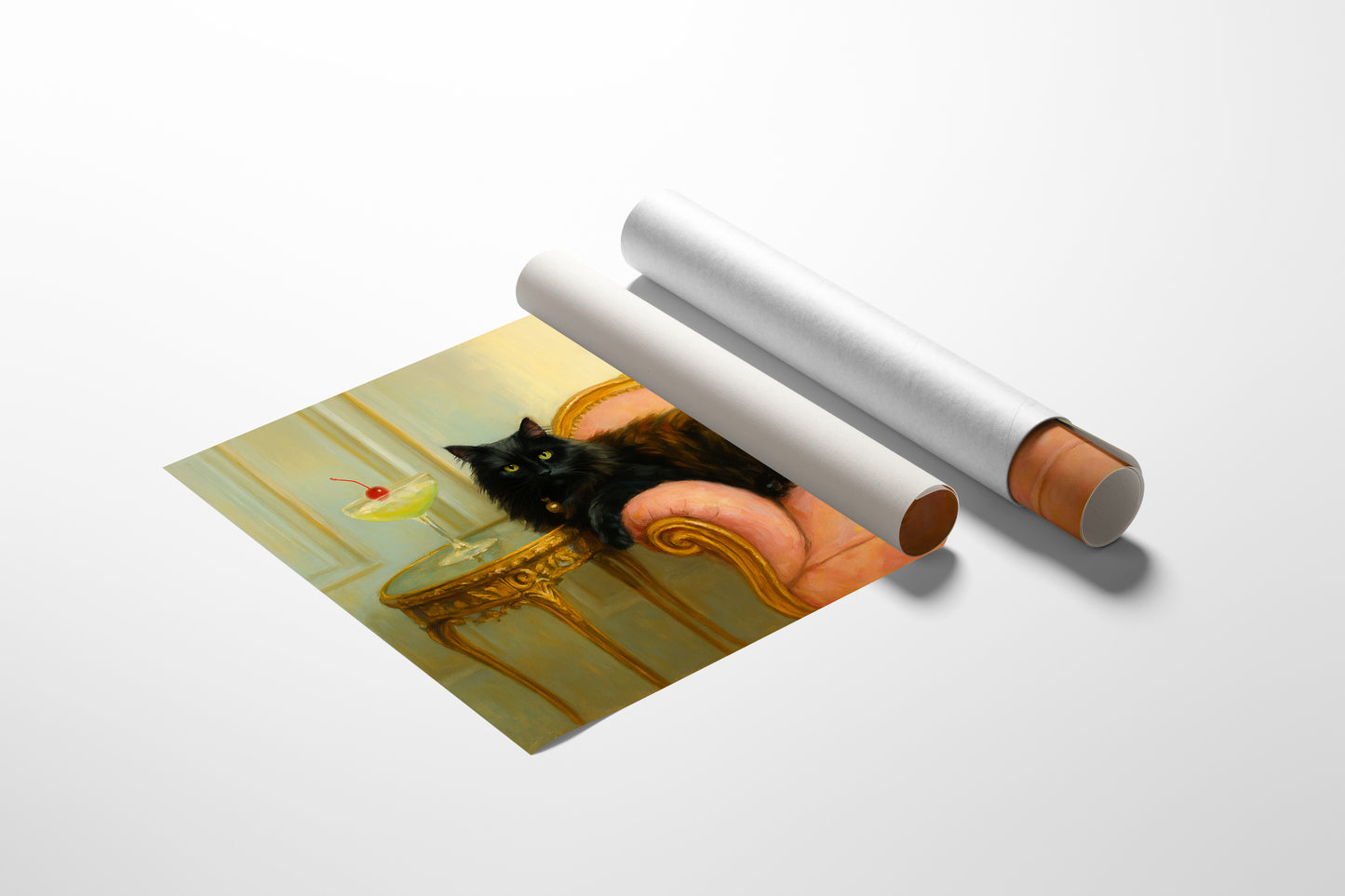 Regal Cat with a Cherry Martini