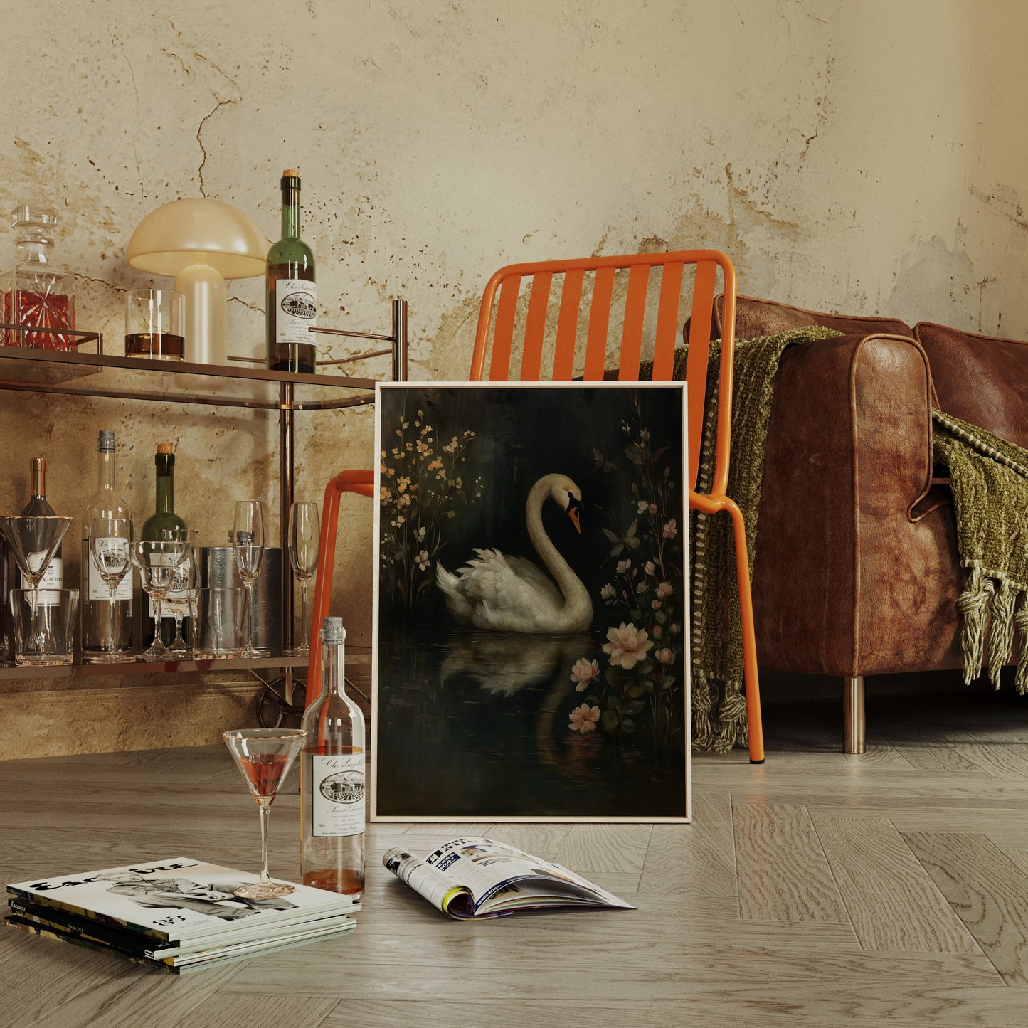 Swan in the Garden of Dusk