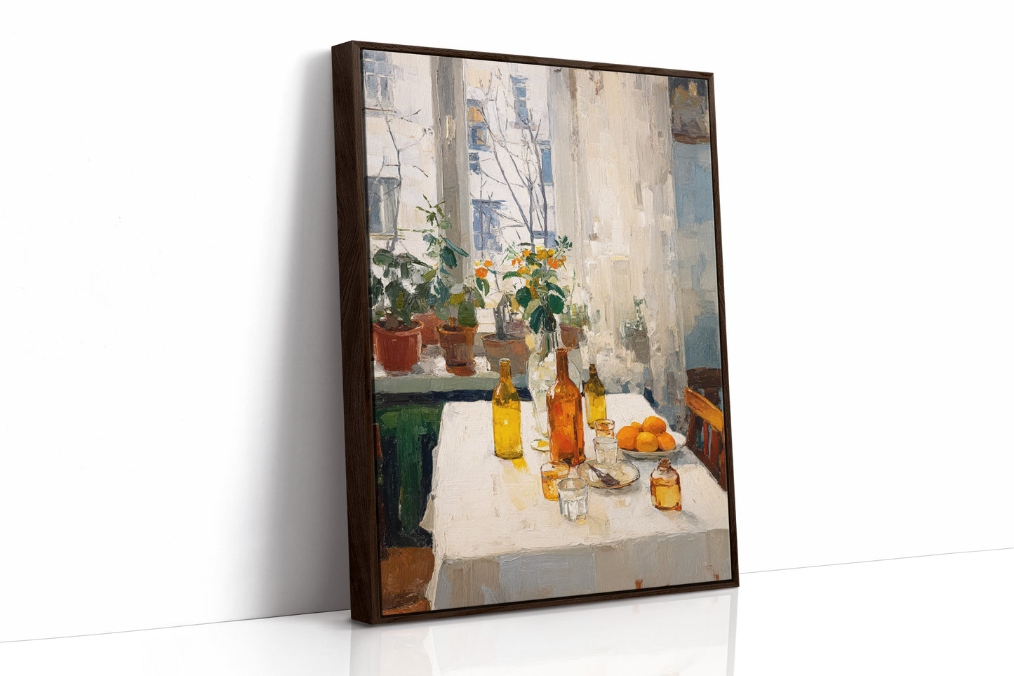 Bottles and Blossoms in Sunlight