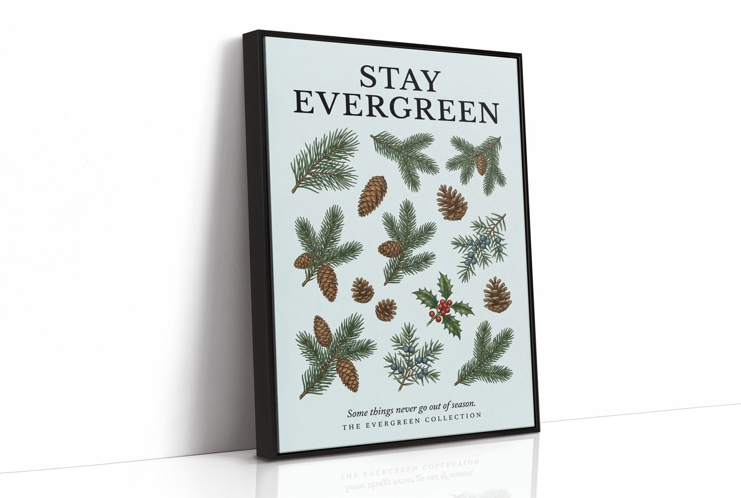 Stay Evergreen: Vintage Pine & Holly Chart