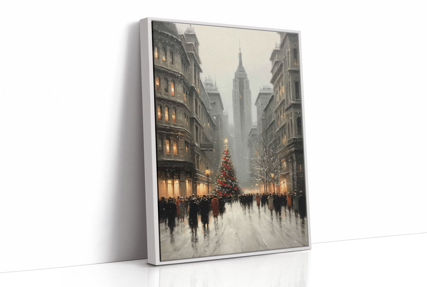 Manhattan Christmas Through Winter Fog