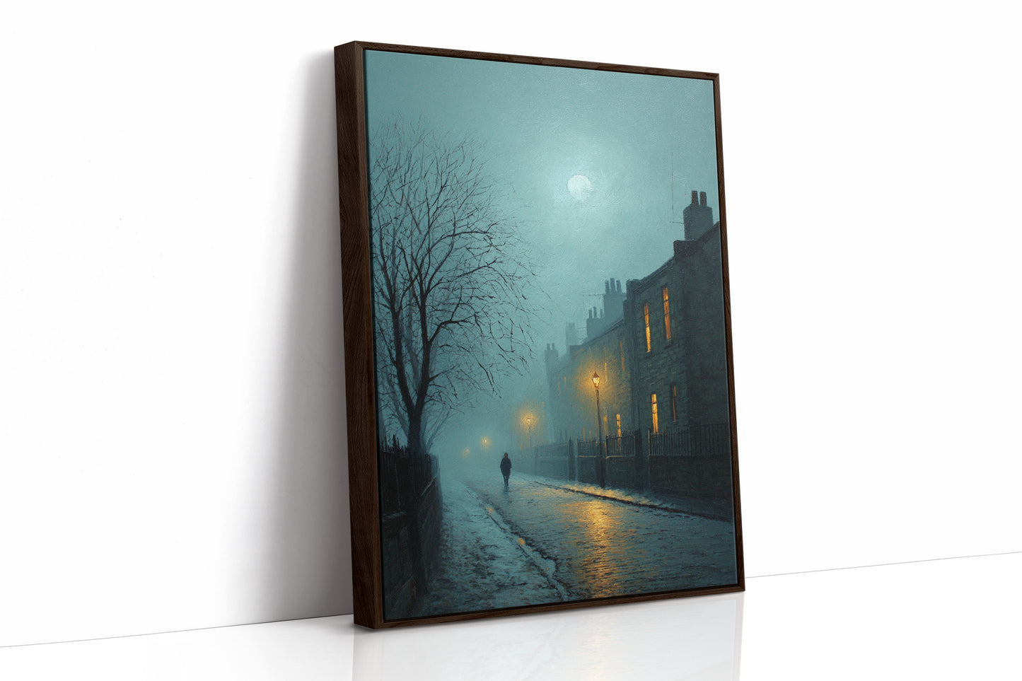 A Lantern's Glow in Fog