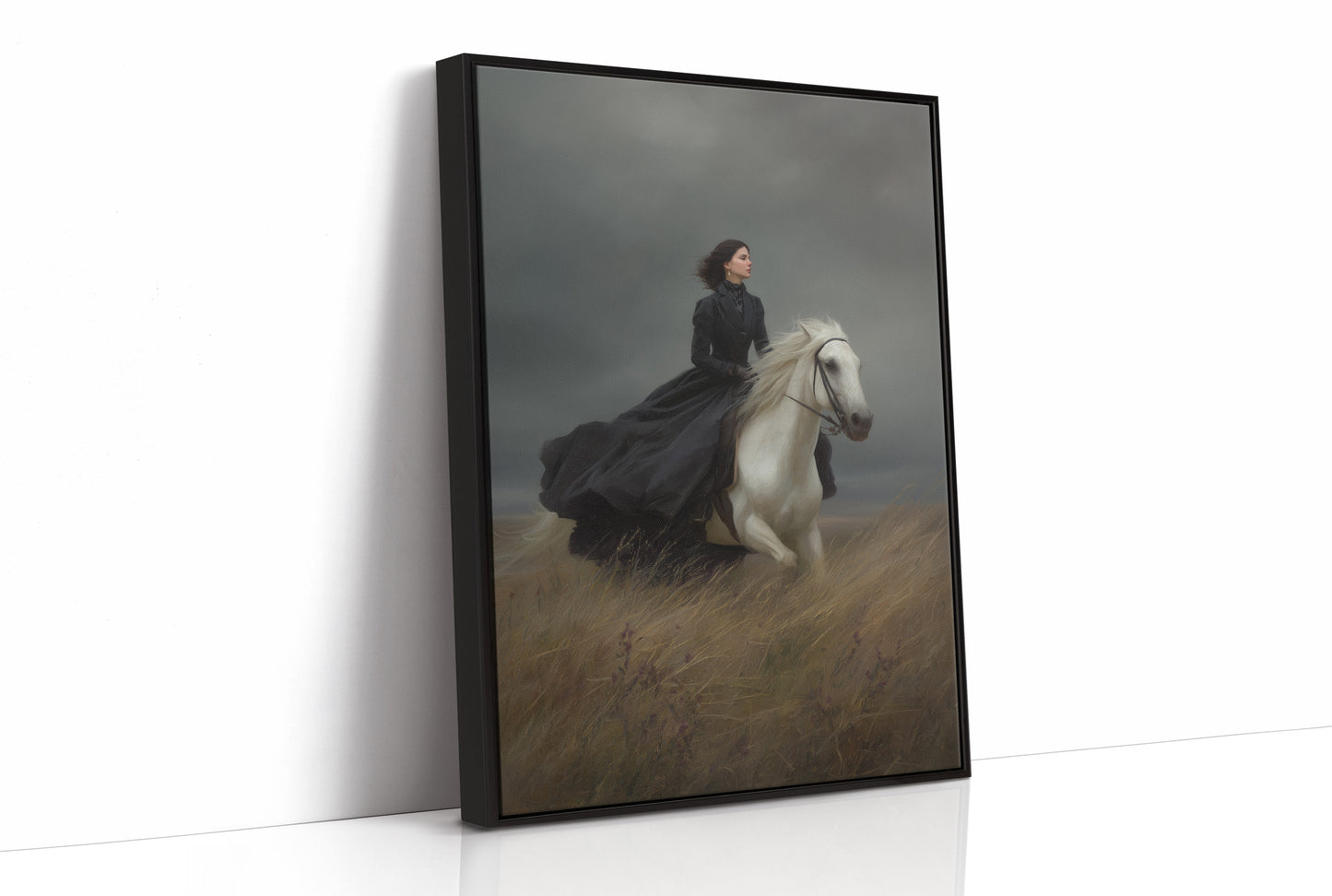 Across Windswept Fields She Rides