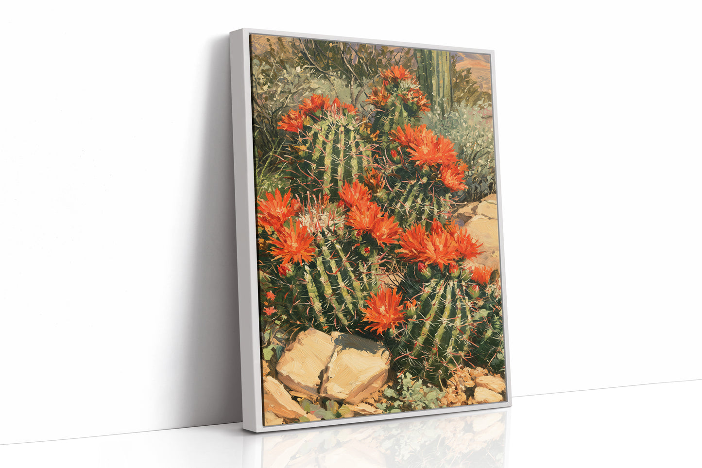 Desert Cactus in Full Bloom