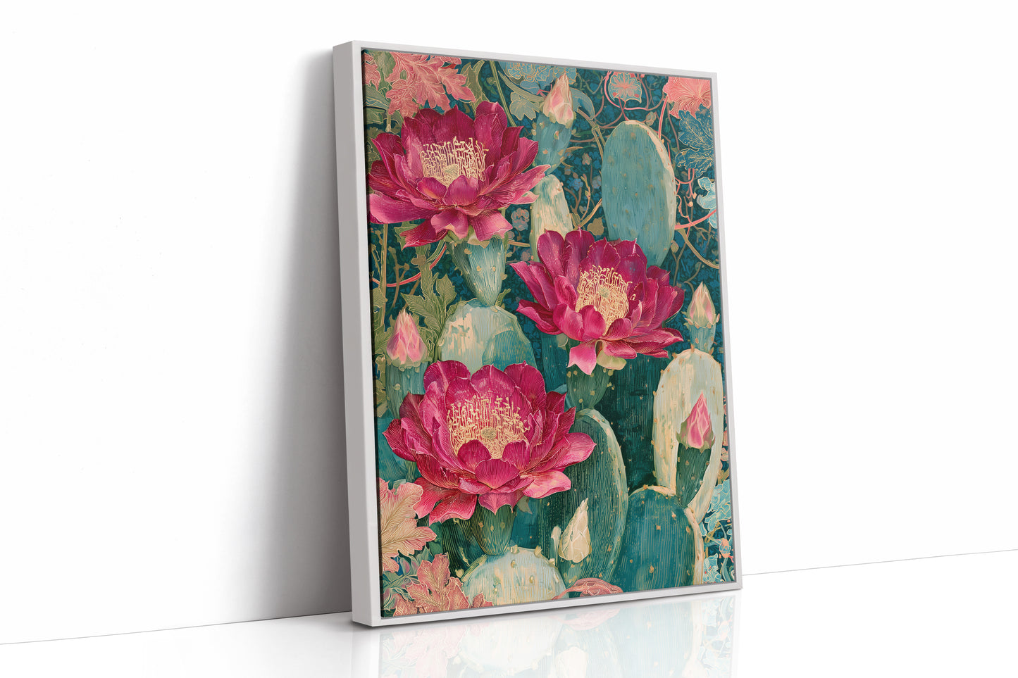 Magenta Cactus Bloom Tapestry