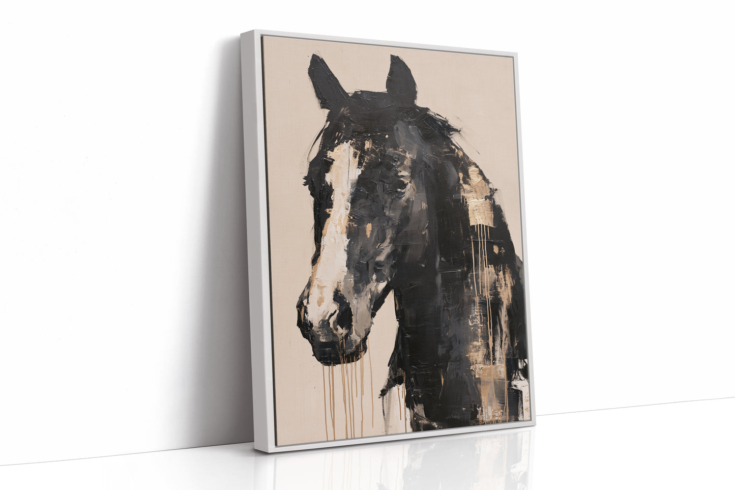 Ink Drip Horse Portrait