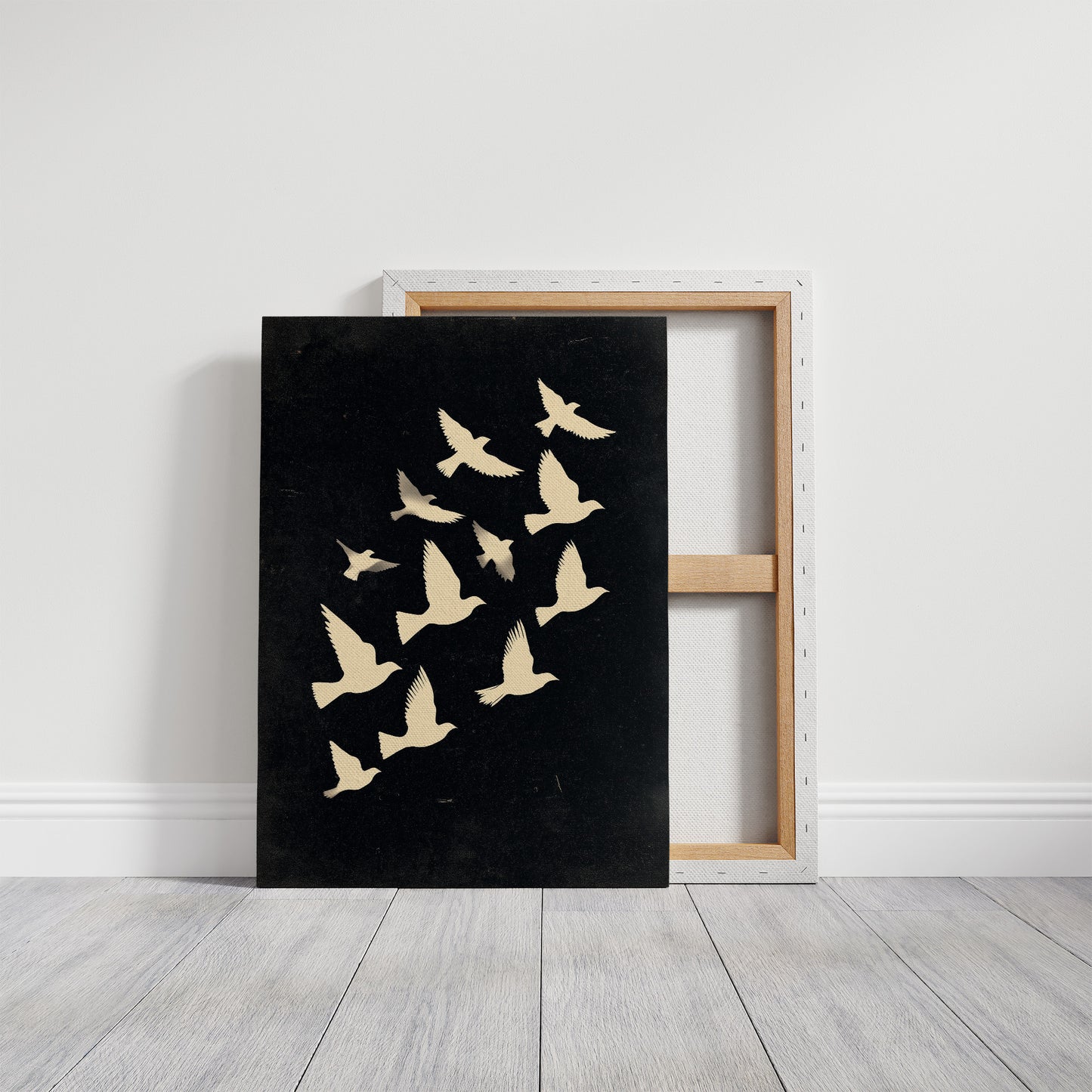 Ivory Wings Against Midnight Sky