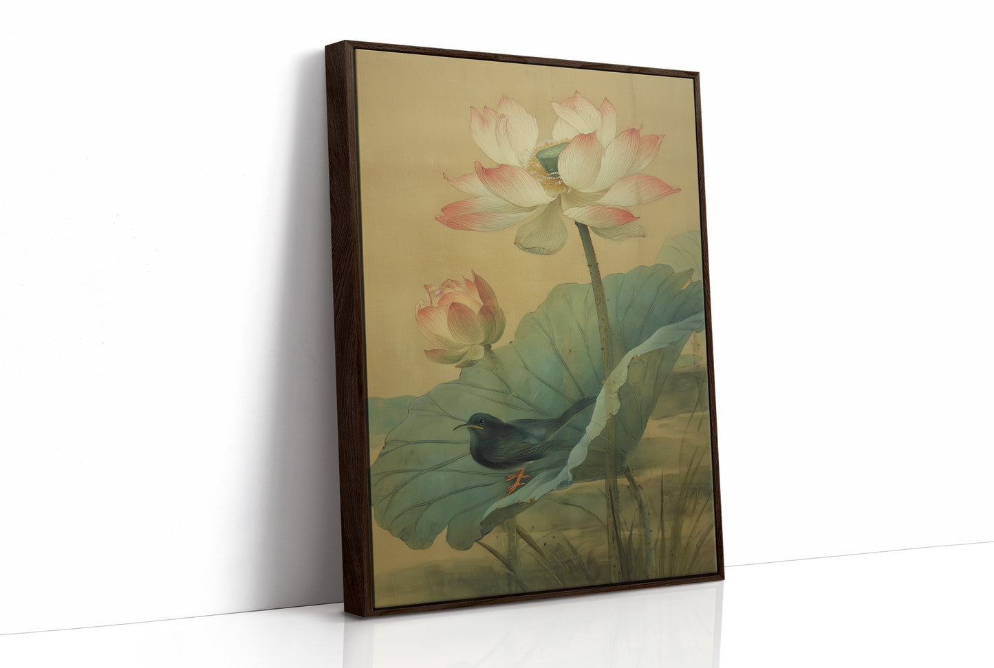 Lotus Blossoms Guard Their Secret Bird