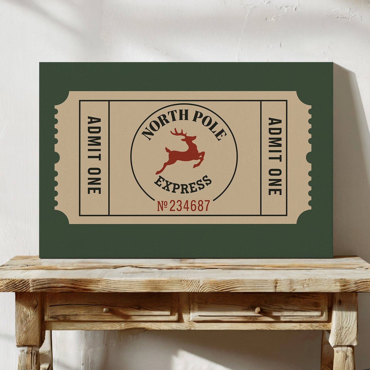 North Pole Express Ticket Print
