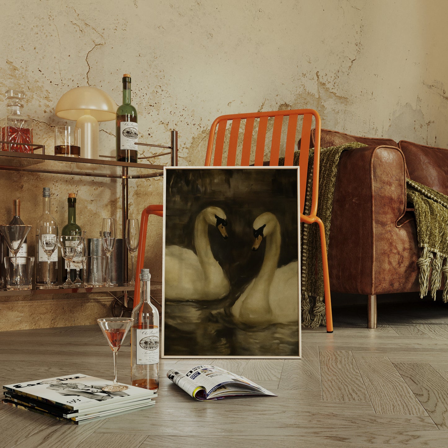 Two Swans in Quiet Reflection