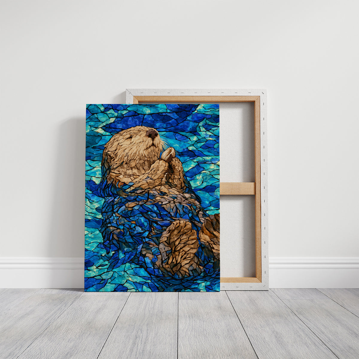 Stained Glass Otter Float
