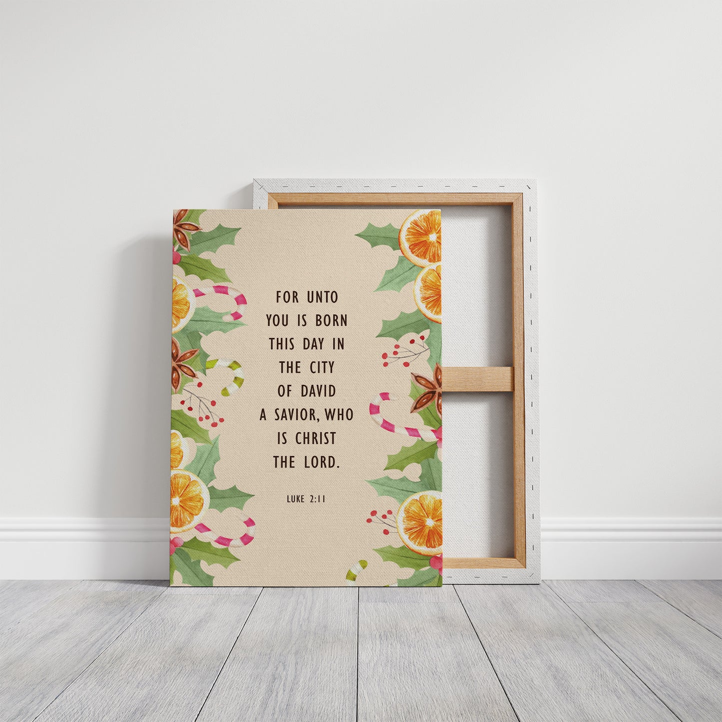 Scripture Adorned With Festive Botanicals