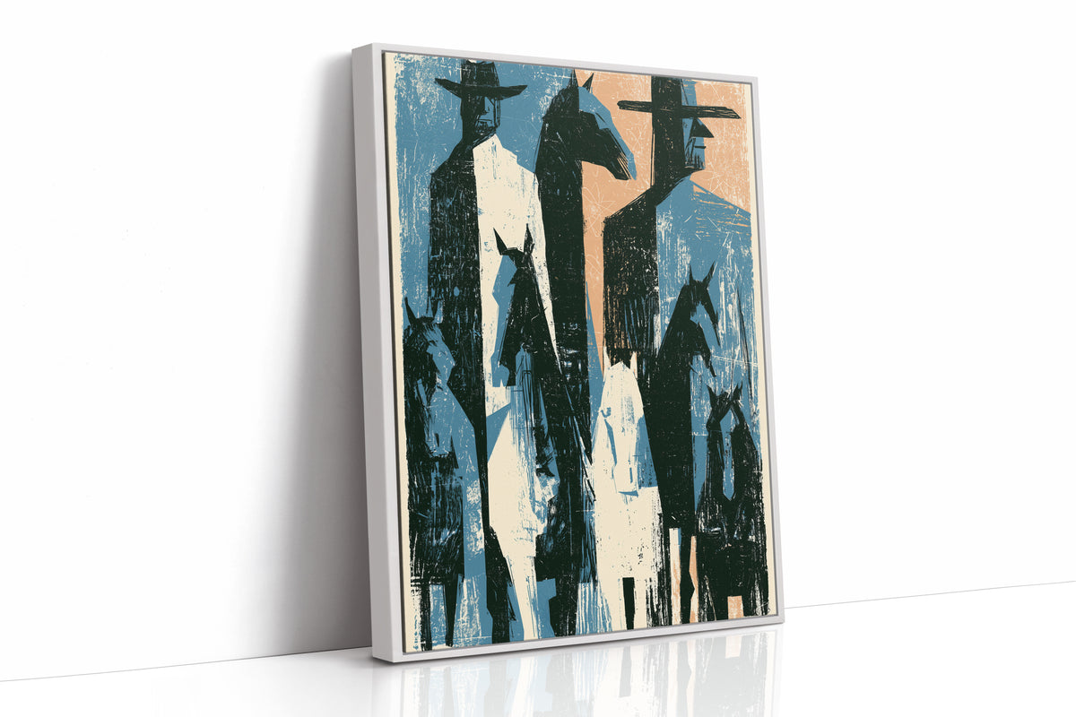 Two Cowboys, Several Very Tall Horses