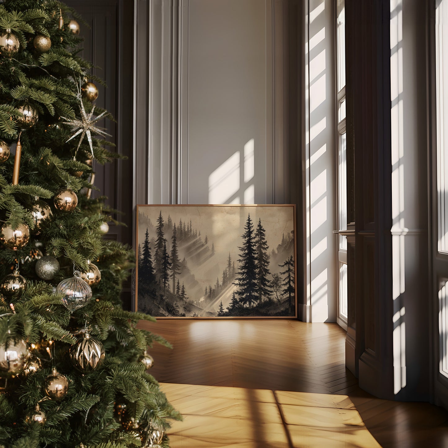 Misty Pines Catch Mountain Light