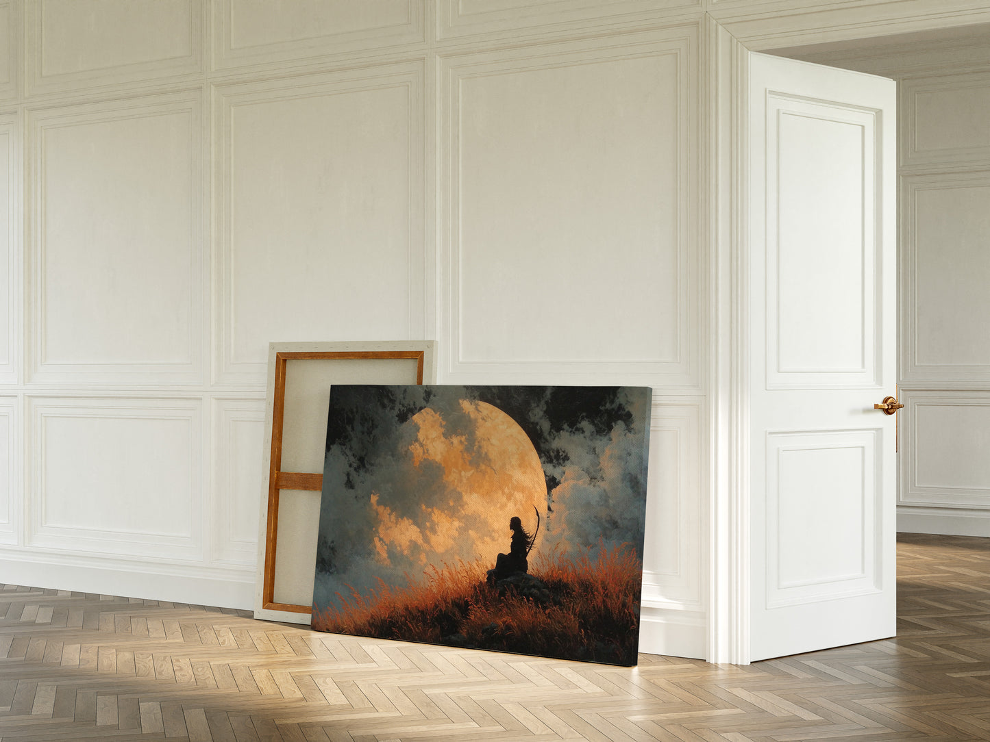 Silhouette Against the Rising Moon