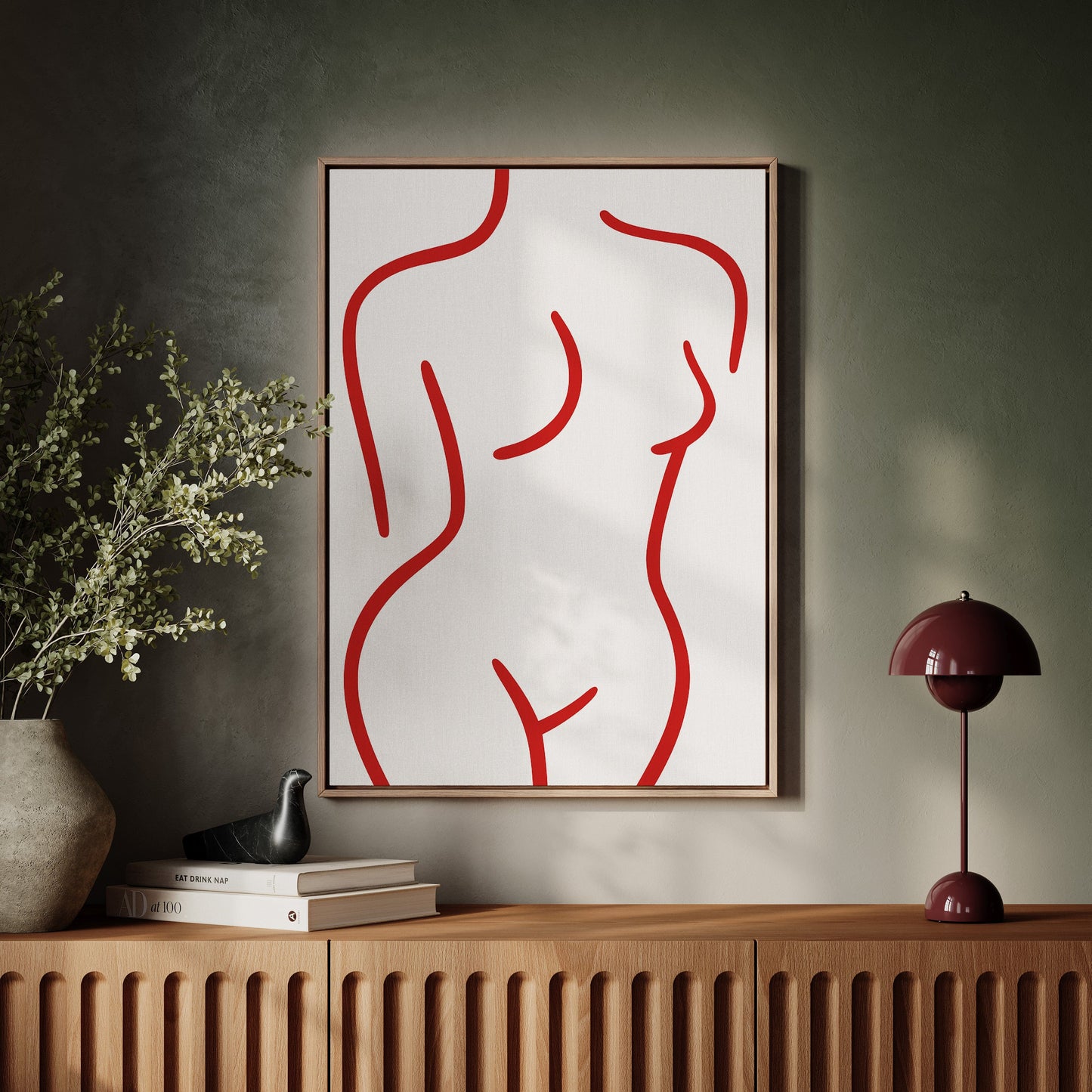 Crimson Lines Dance With Grace