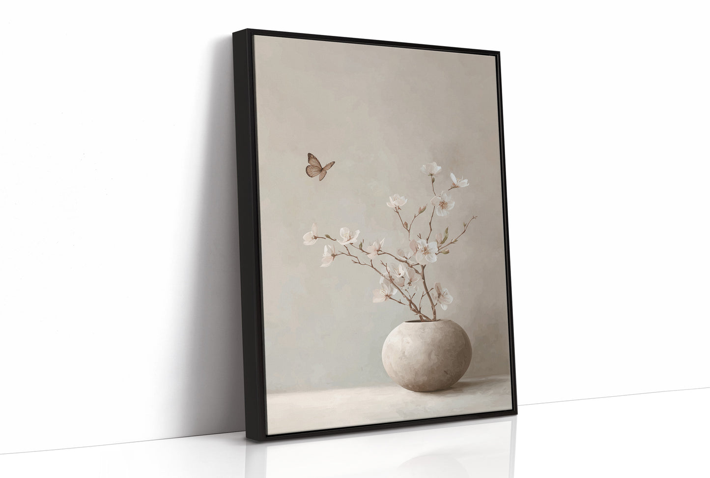 Butterfly Finds Blossoms In Stillness