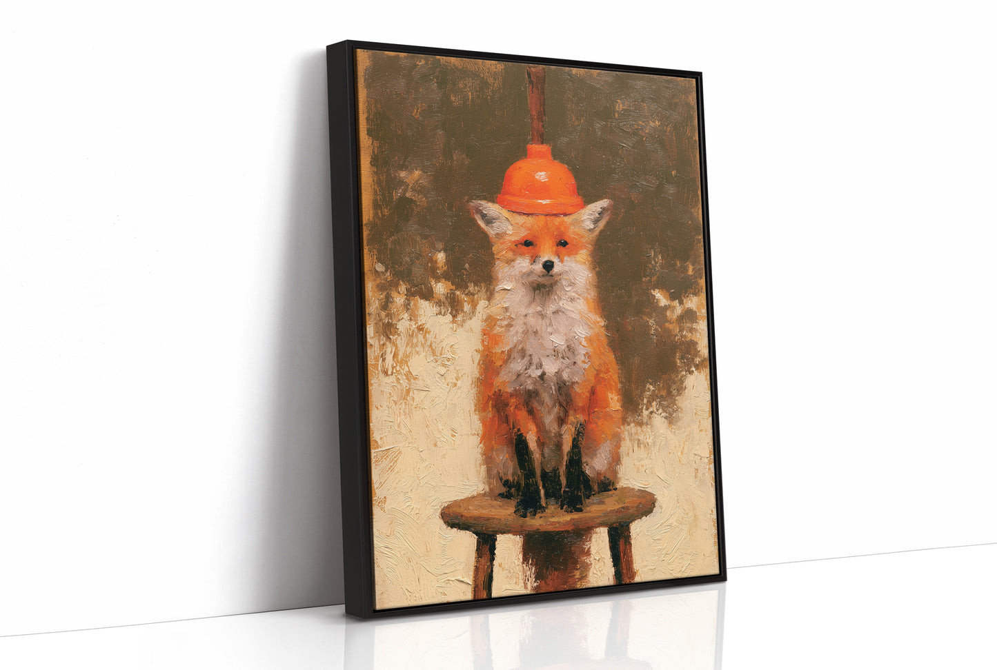 Fox With A Plunger Hat