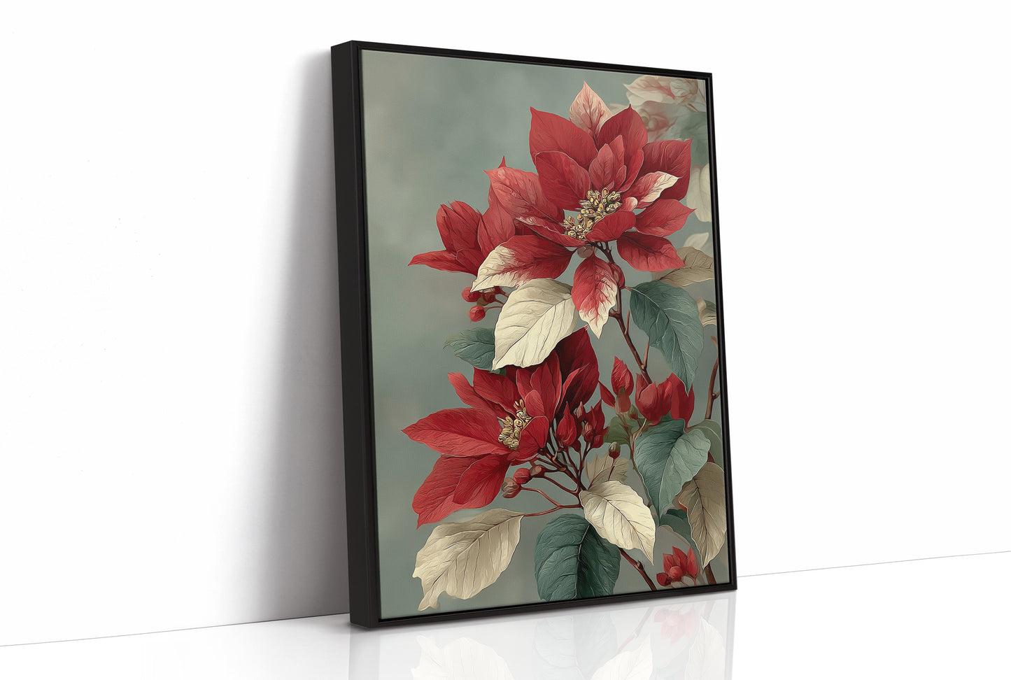 Poinsettia in Red and Cream