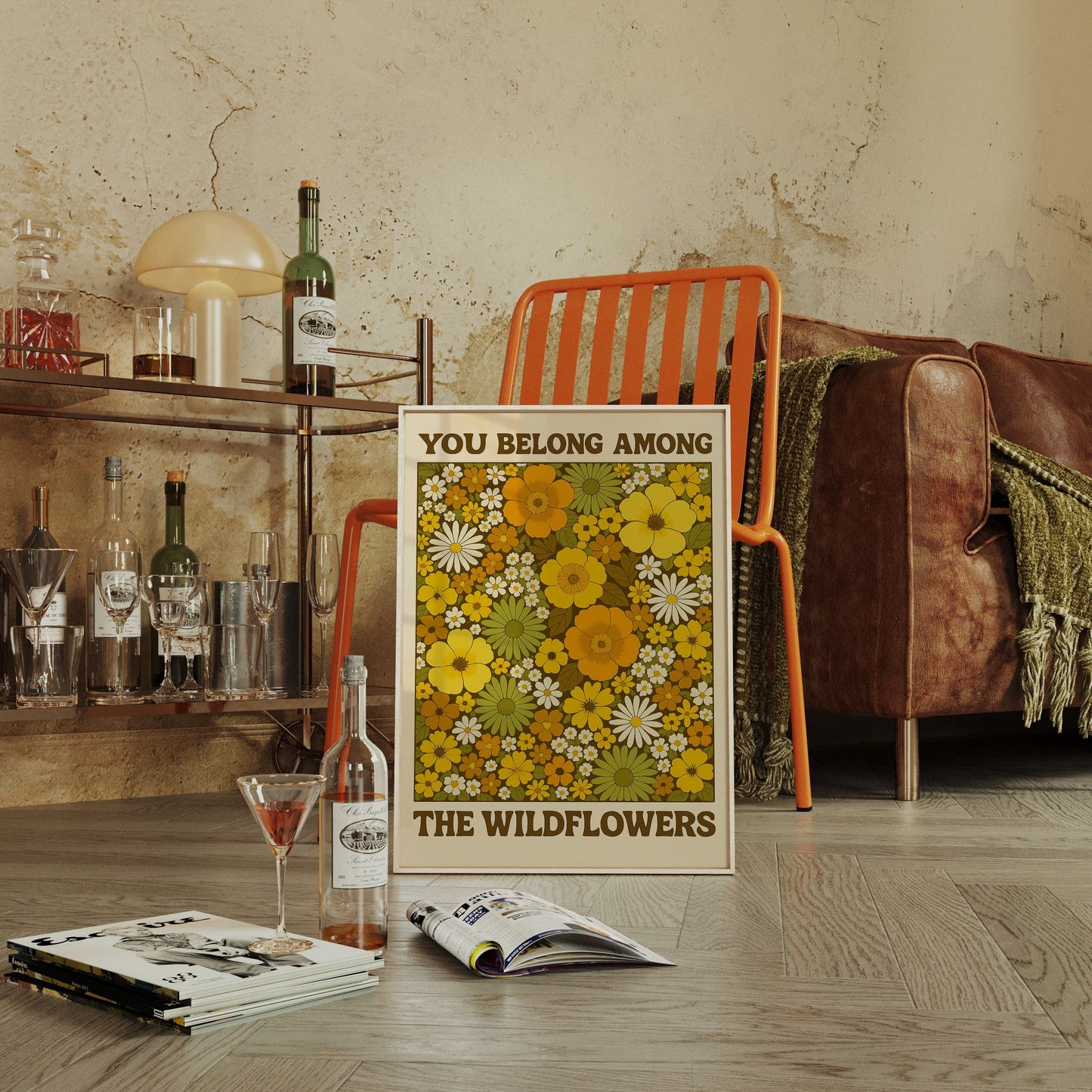 You Belong Among the Wildflowers – Retro Botanical Wall Art