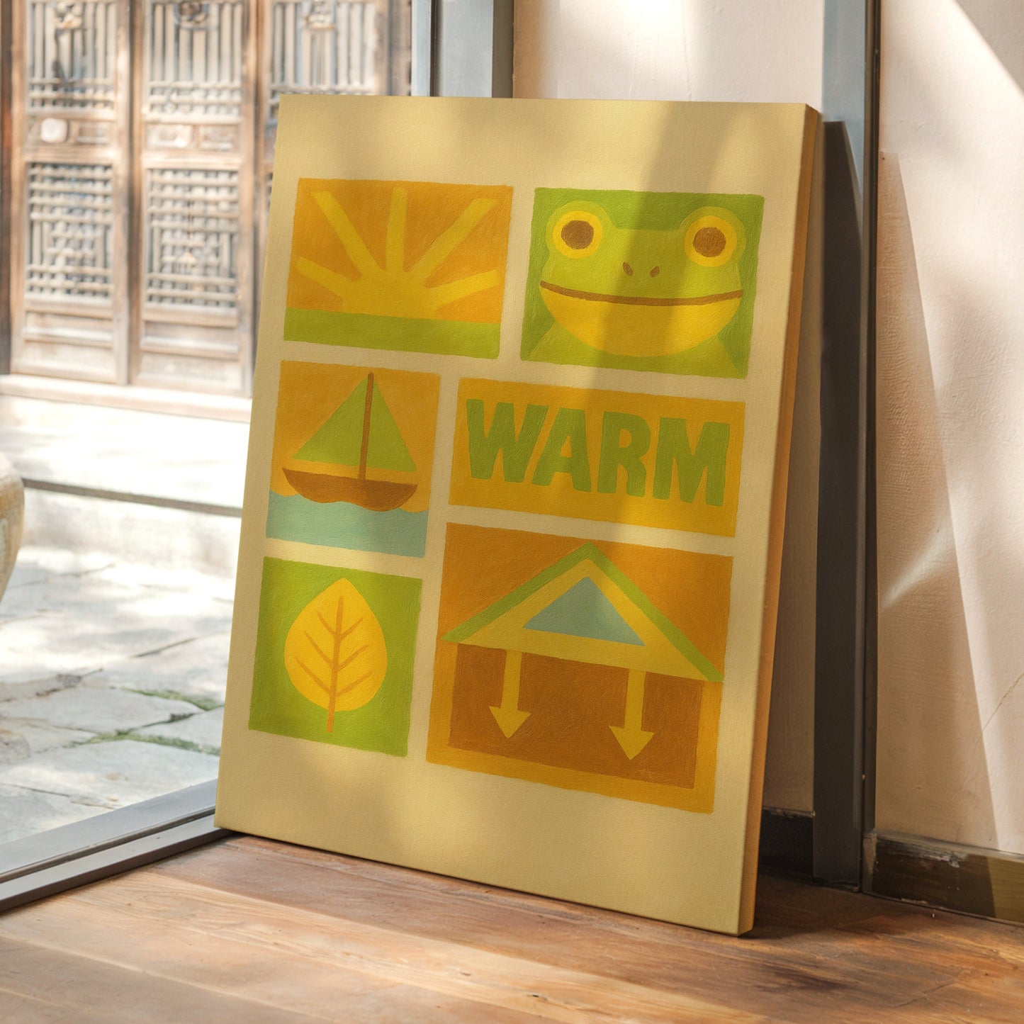 Warm Days with Frog and Sun