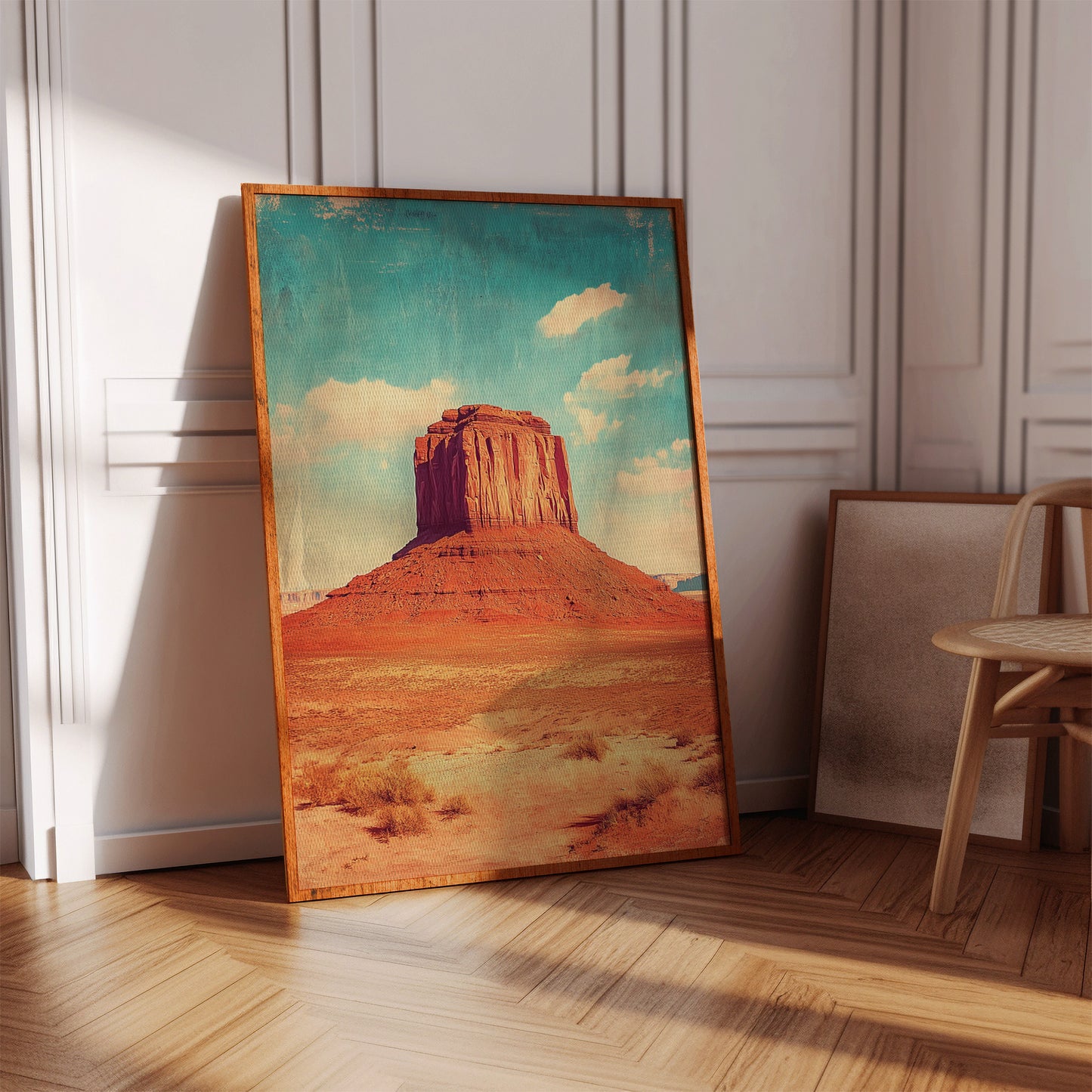 Monument Blaze: Butte Under Western Sky