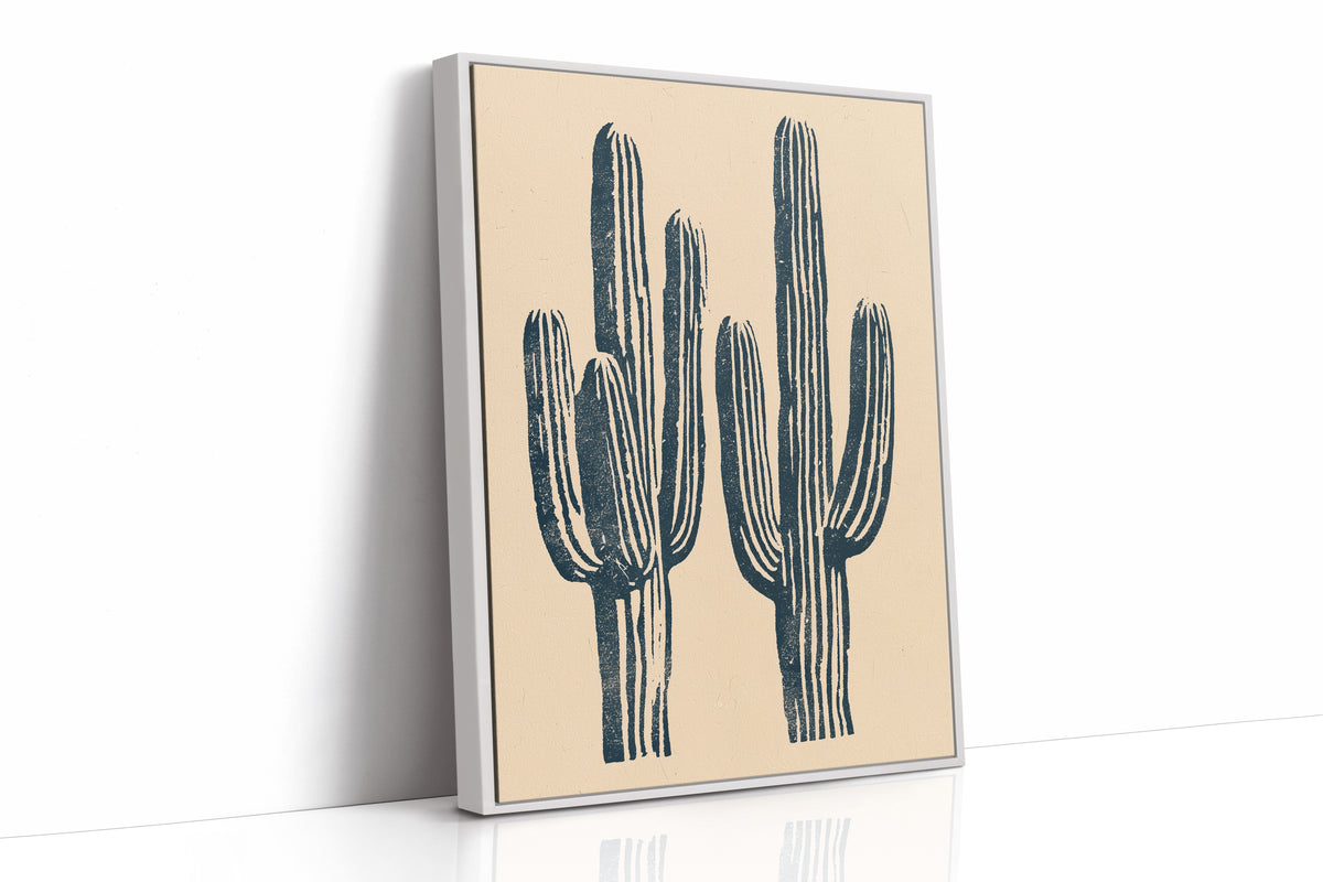 Twin Saguaros Standing Tall
