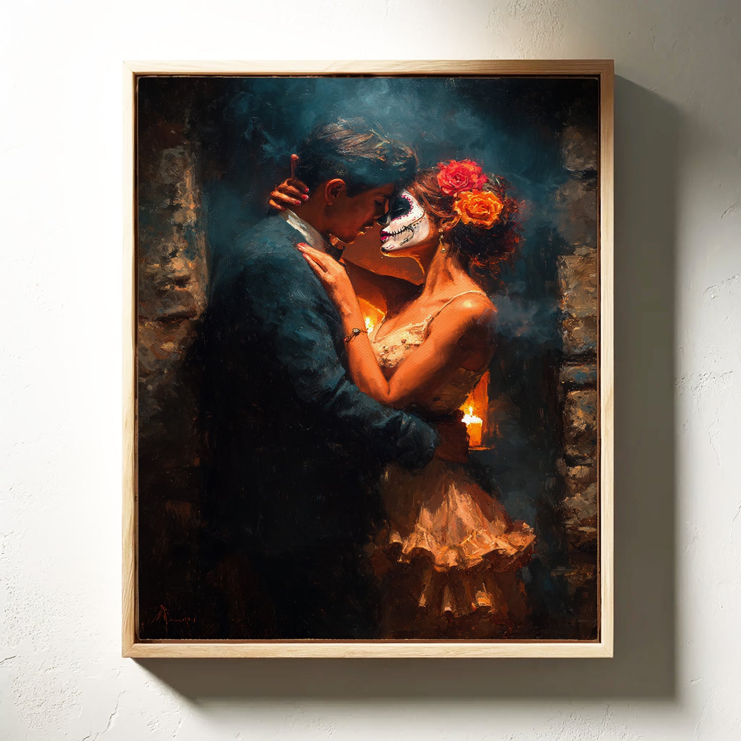 Embrace Beneath the Moonlit Veil