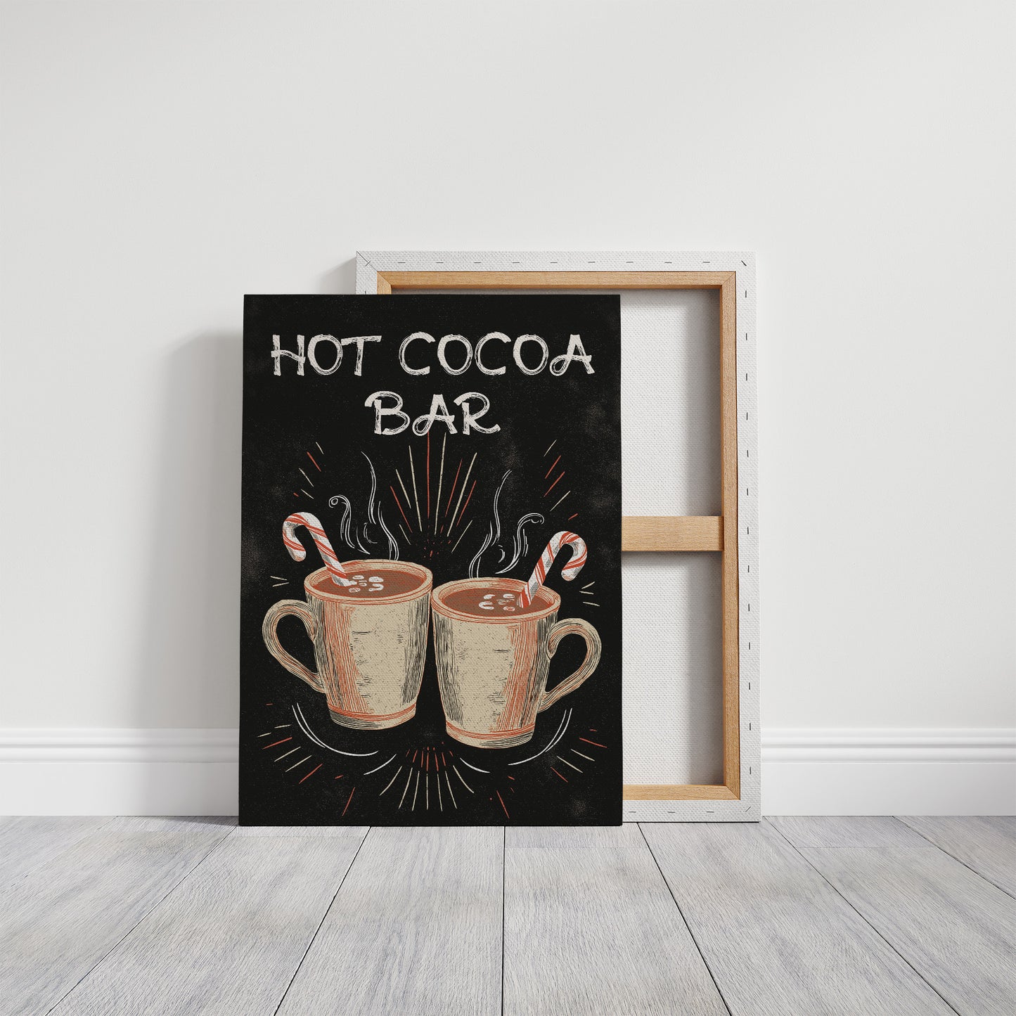 Chalkboard Comfort: Steaming Mugs Await