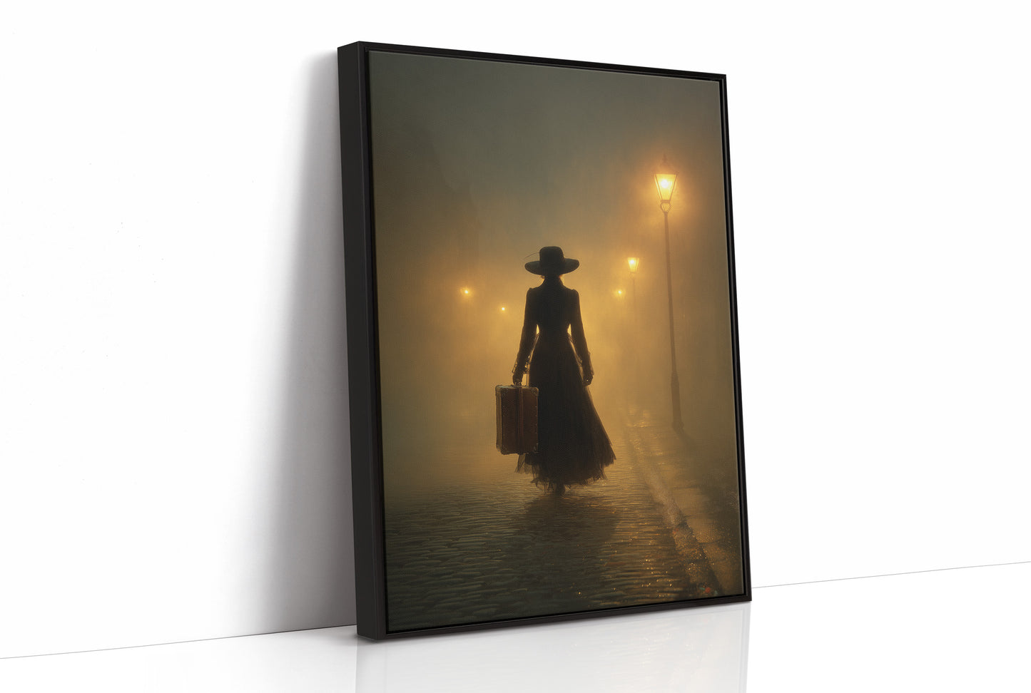 Mist Traveler Under Golden Lamps