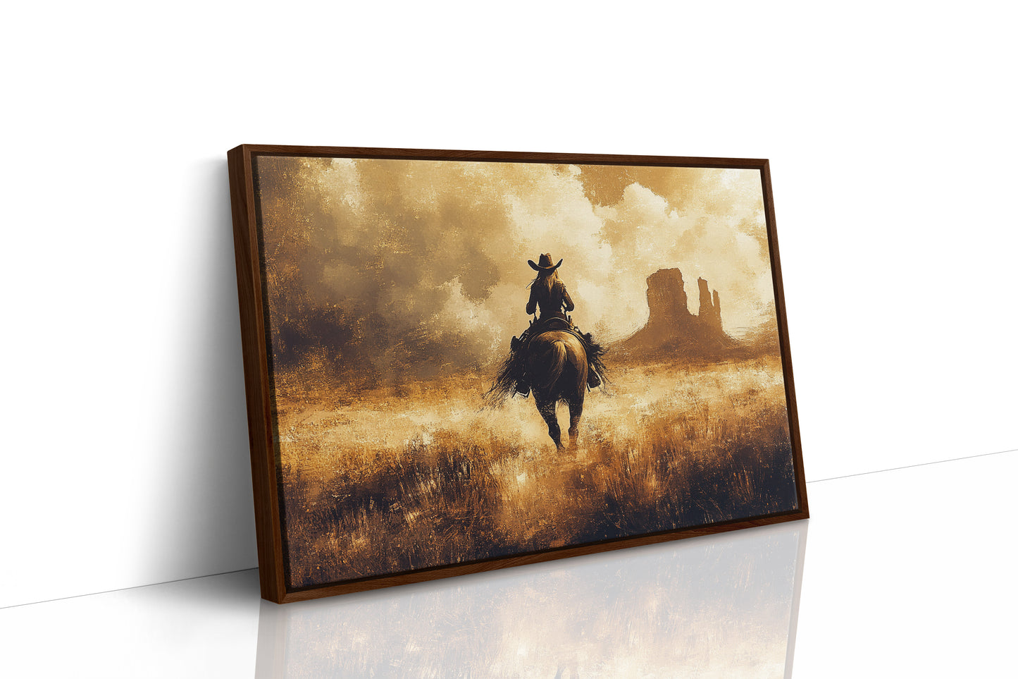 Cowgirl Ride Into the Golden West