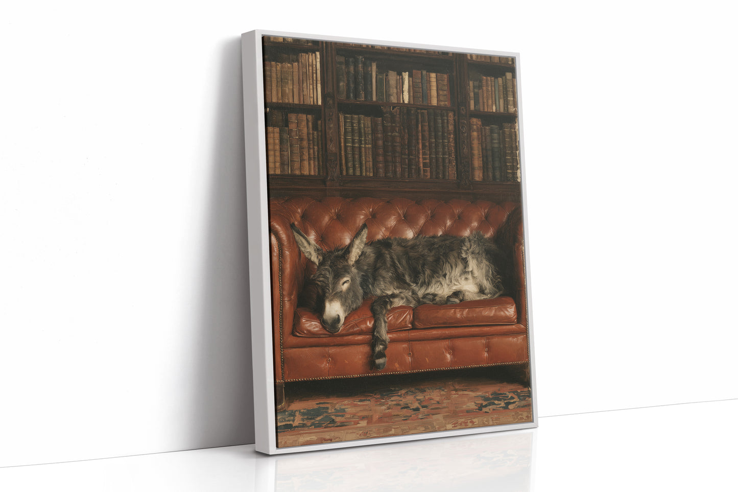 Donkey Takes the Library Sofa