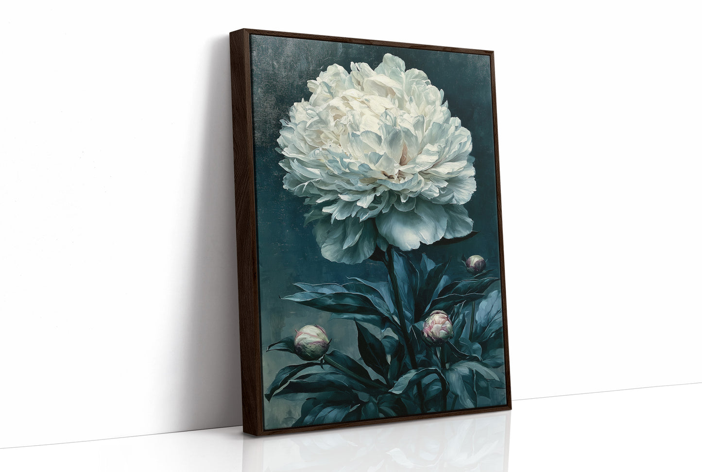 Ivory Peony in Shadow