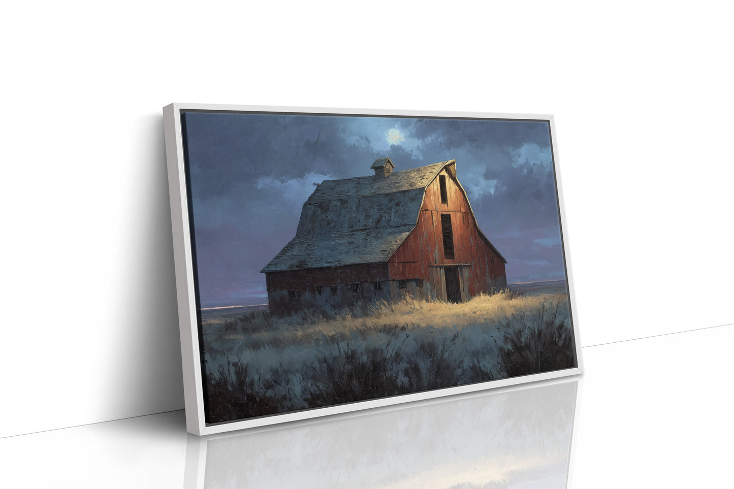 Moonlit Barn Stands Against Time