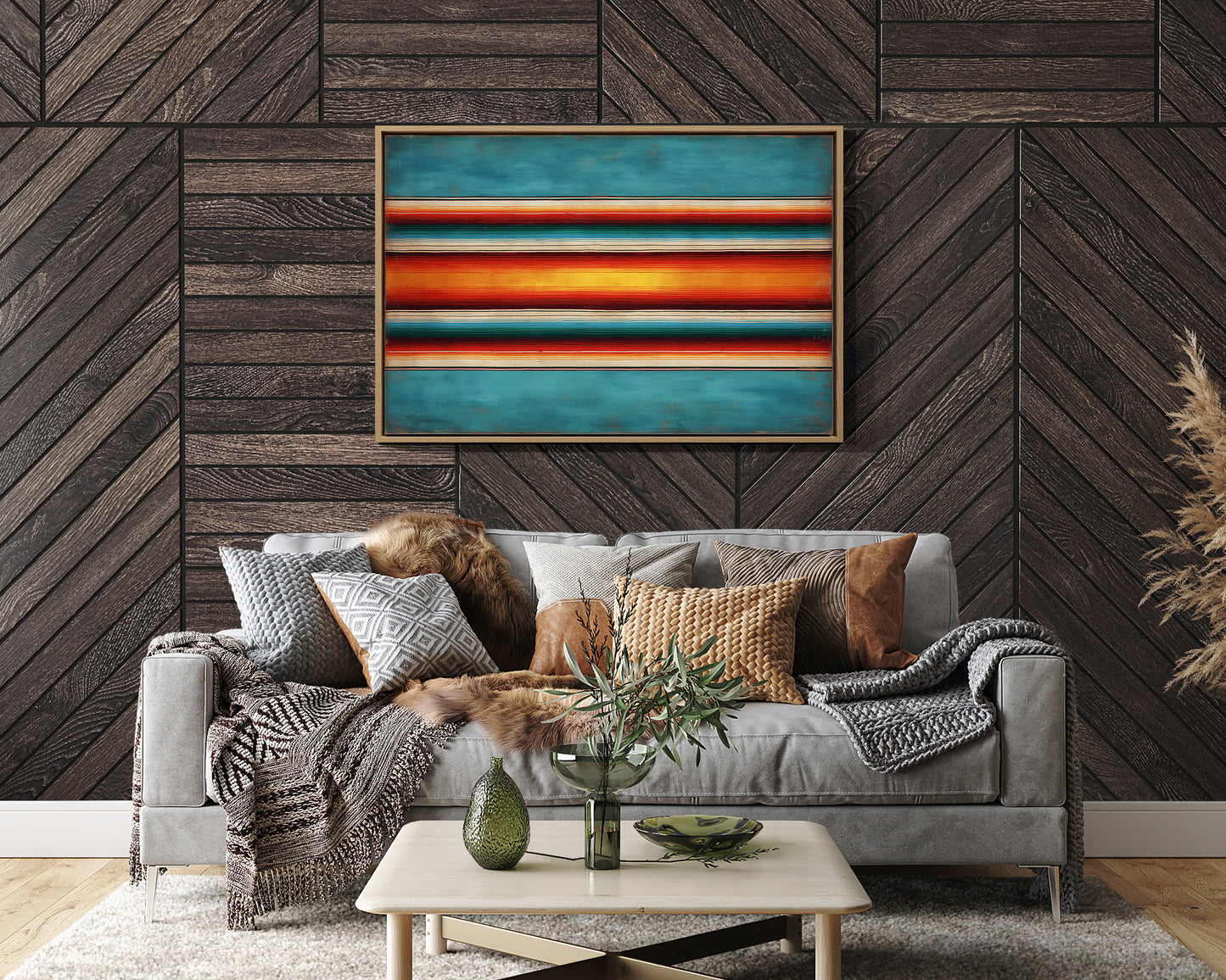 Sunset Stripes Across Desert Horizons