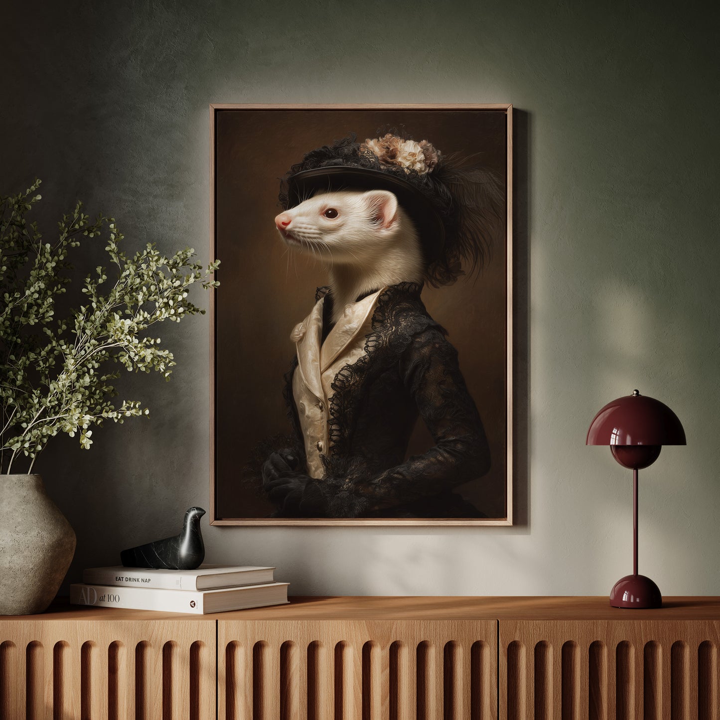 Dapper Ferret in Elegant Attire