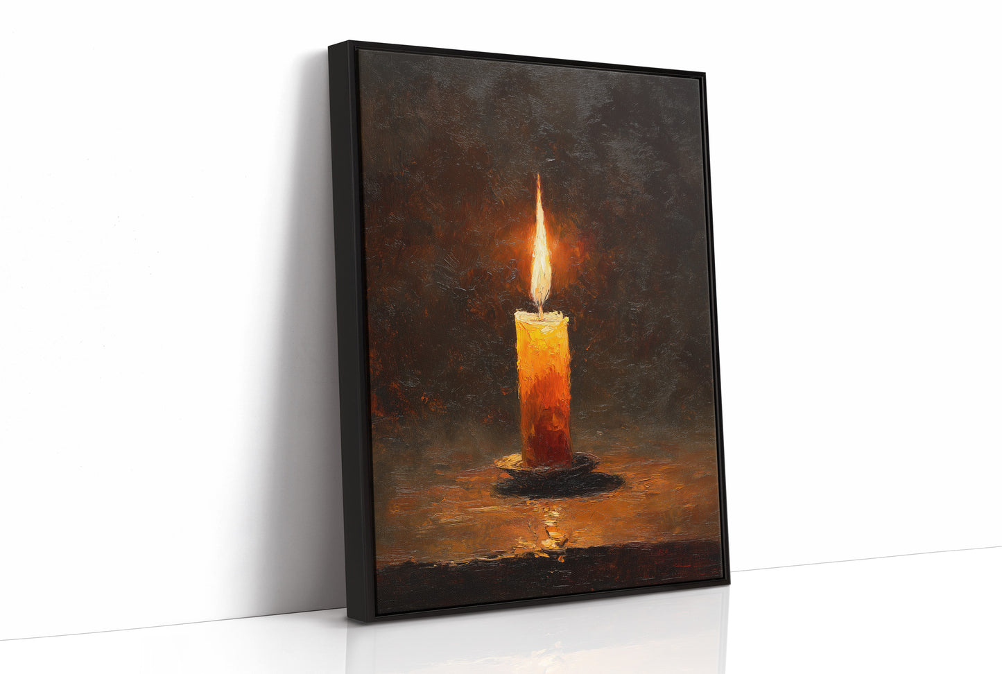 Amber Flame Against Darkness Waits