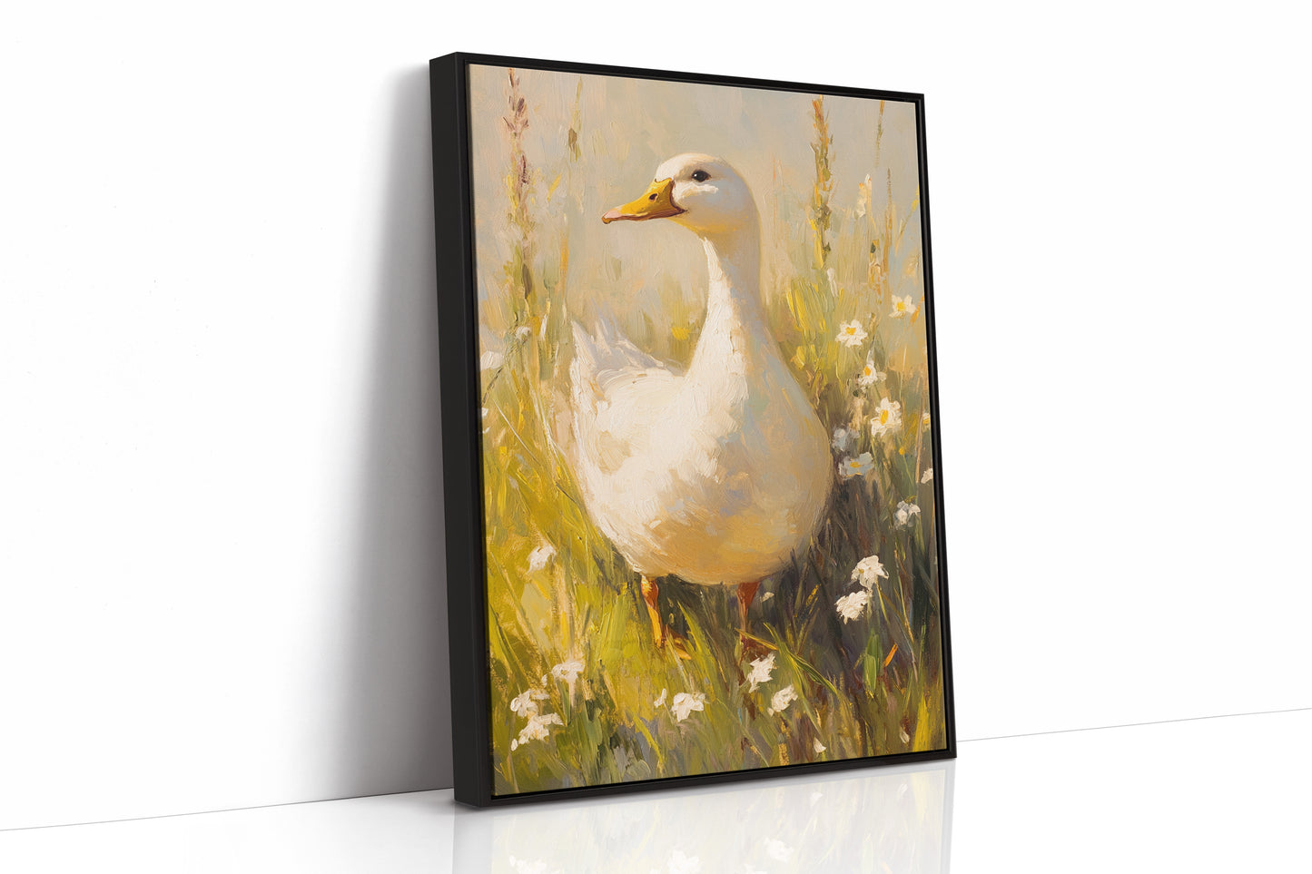 A Duck's Day Among Wildflowers