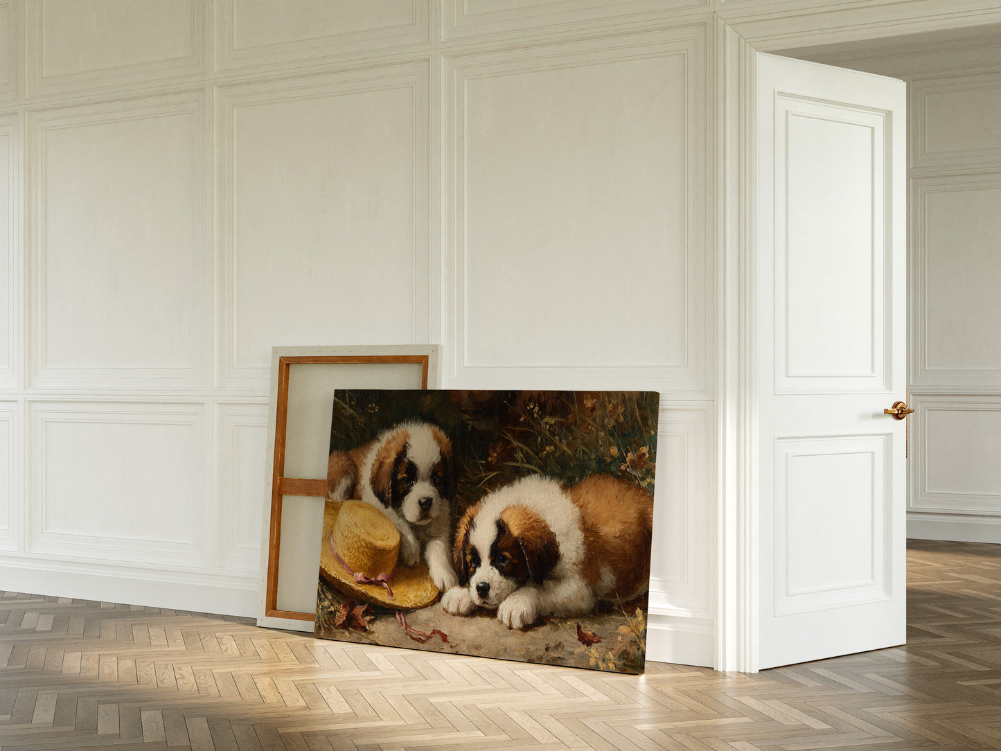 Summer Puppies Find Straw Hat Adventure