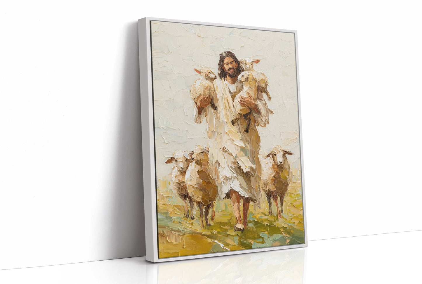 Shepherd's Embrace in Golden Fields