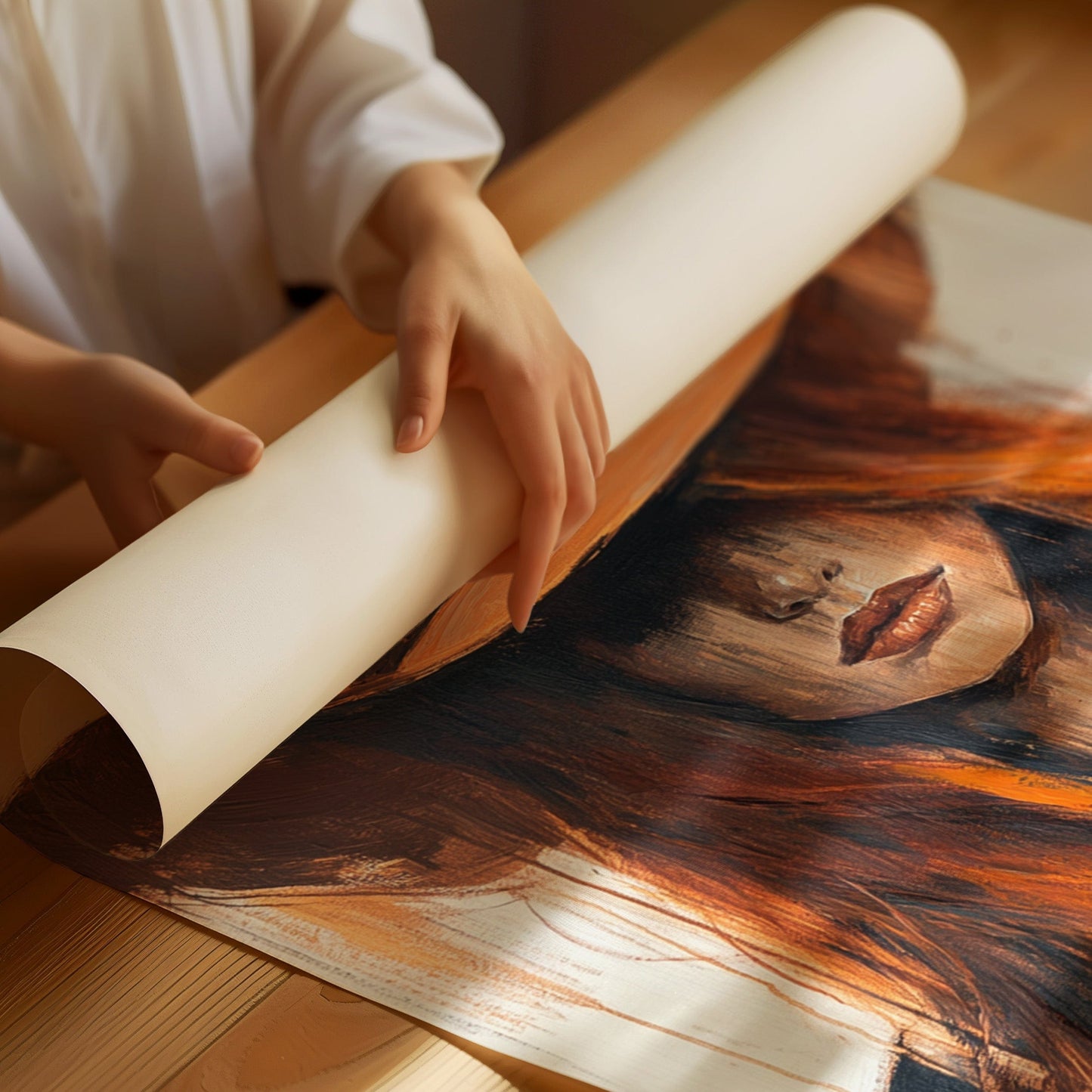 Western Flame – Bold Redhead Cowgirl Art