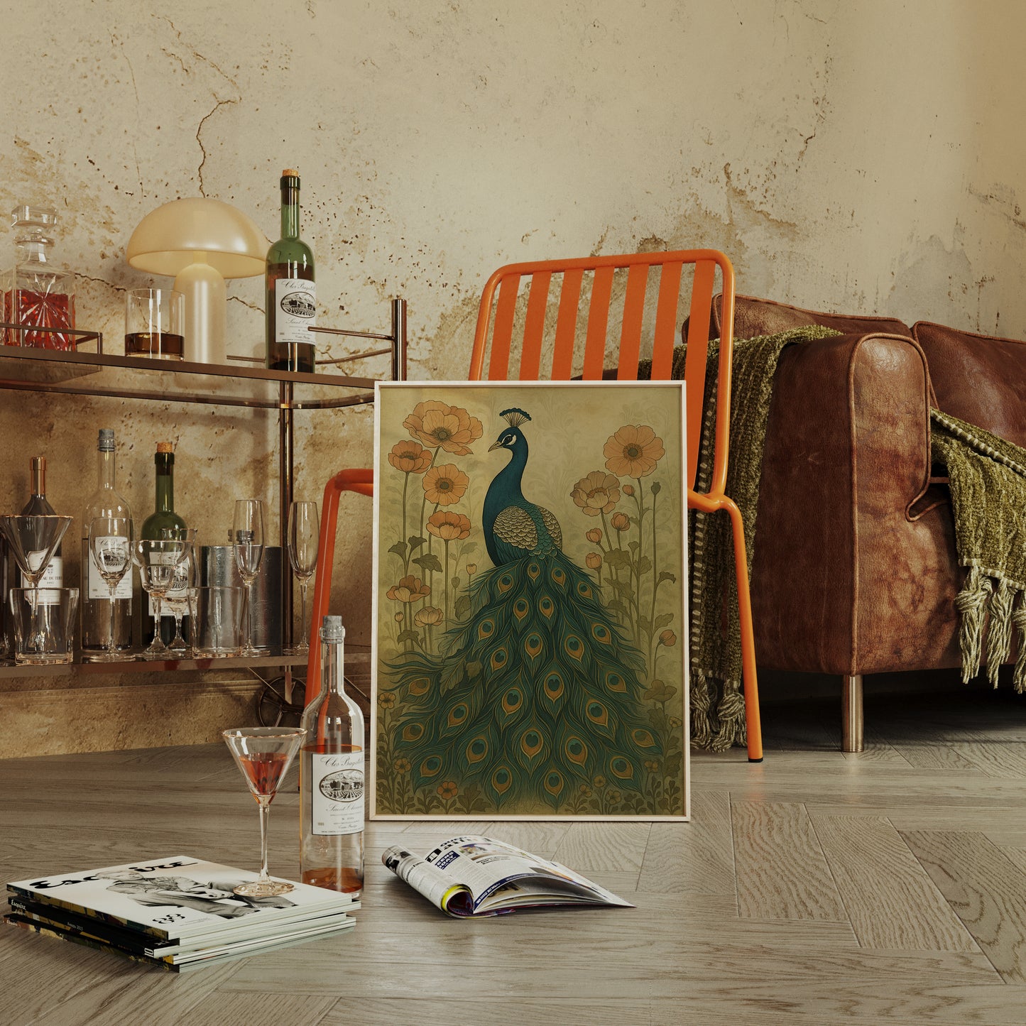 Garden Stillness with a Peacock's Gaze