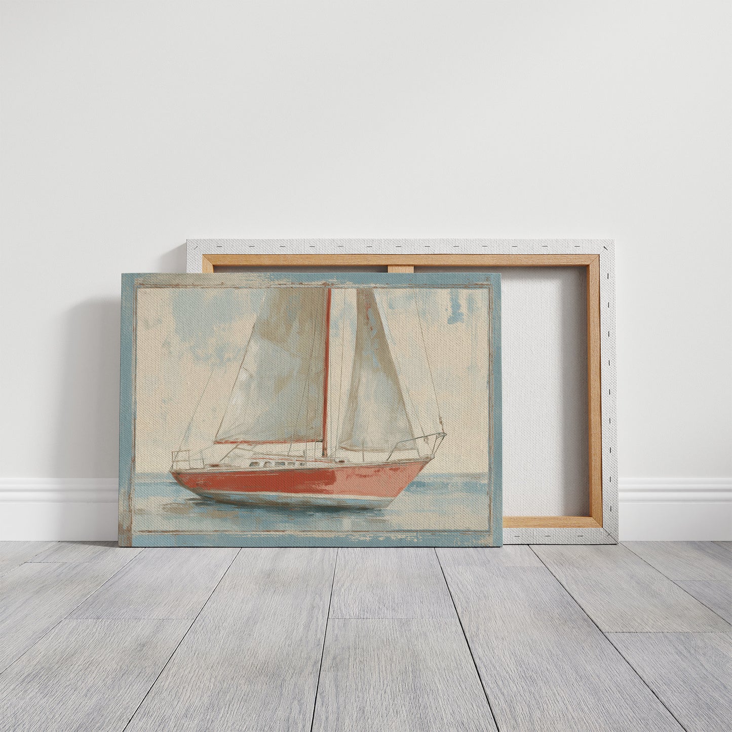 Crimson Sails On Tranquil Waters