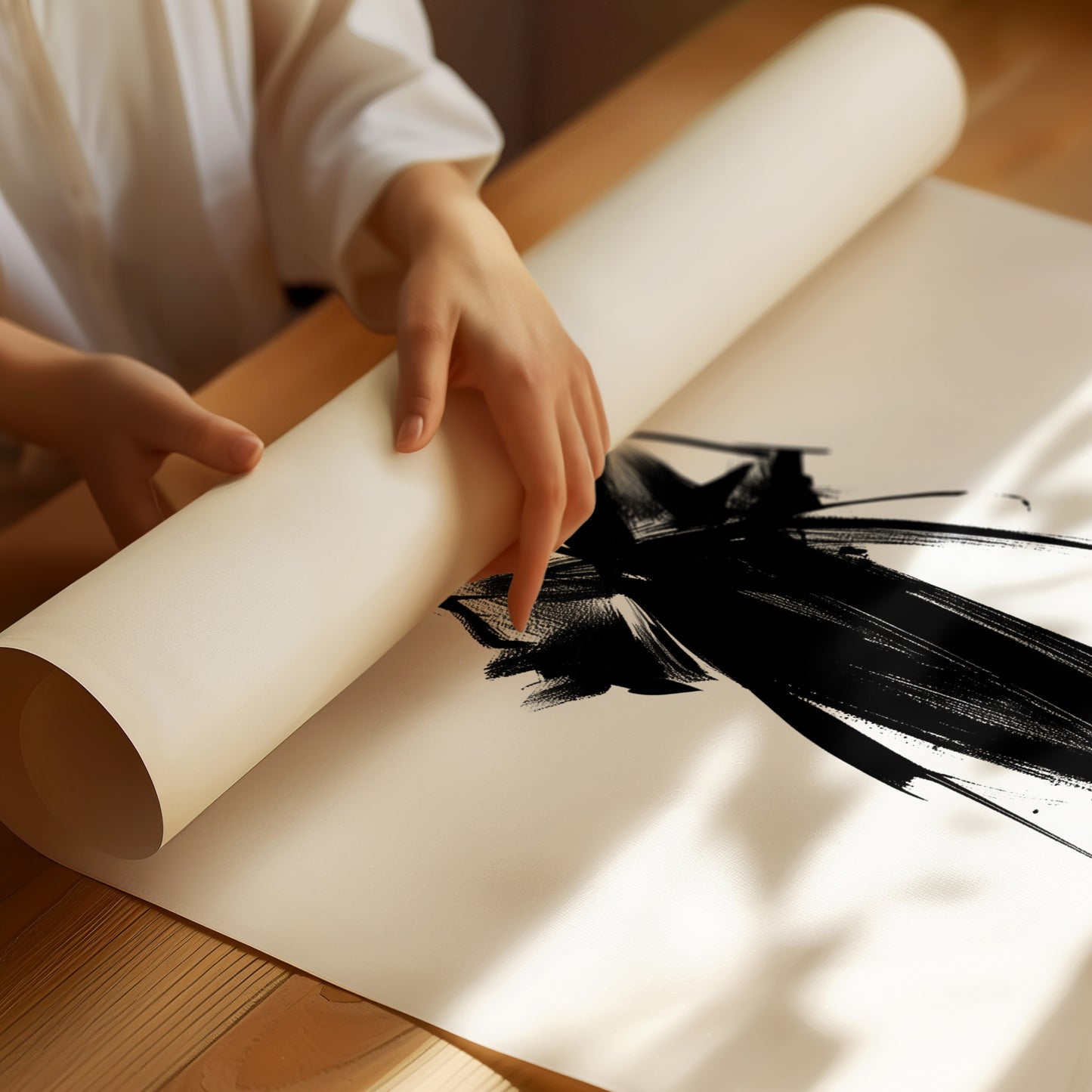Elegant Silhouette in Ink