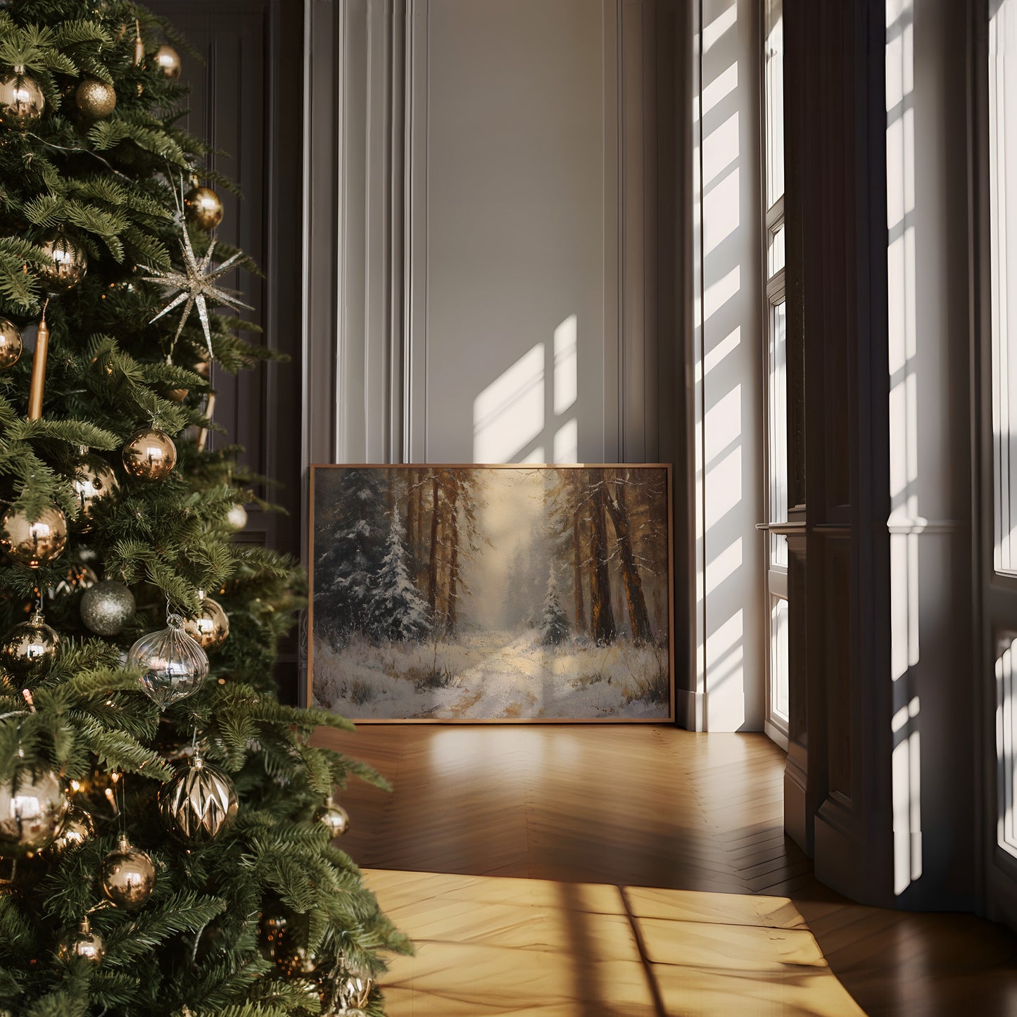 Winter Pines Hold Golden Memories