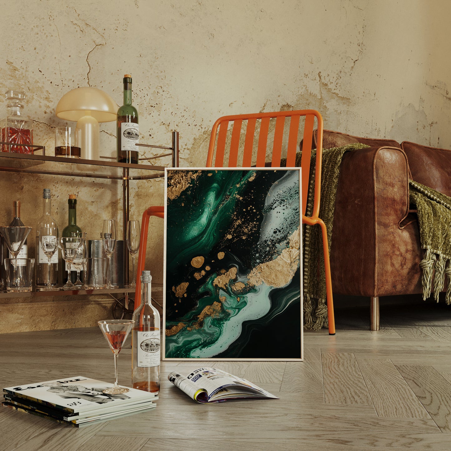 Emerald Rush with Gilded Horizon