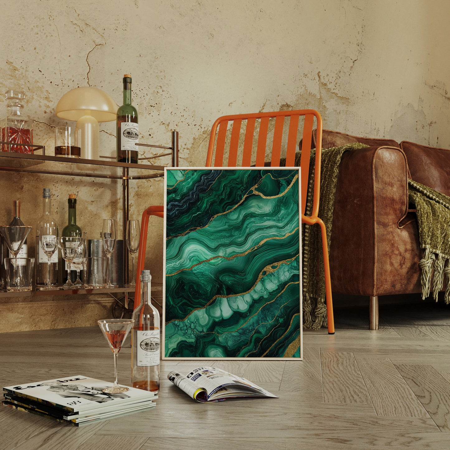 Veins of Emerald and Golden Earth