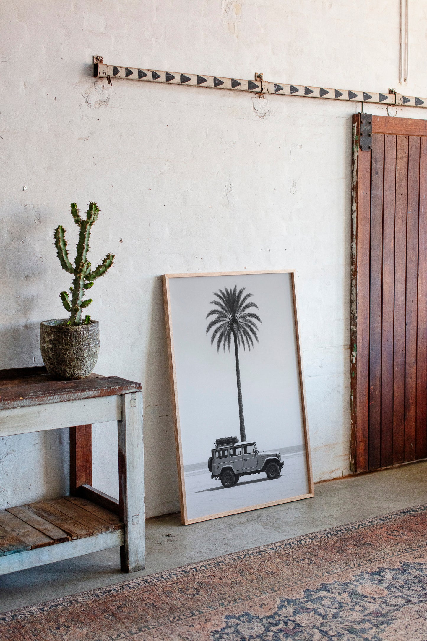 Palm Tree and Beach Cruiser Still Life