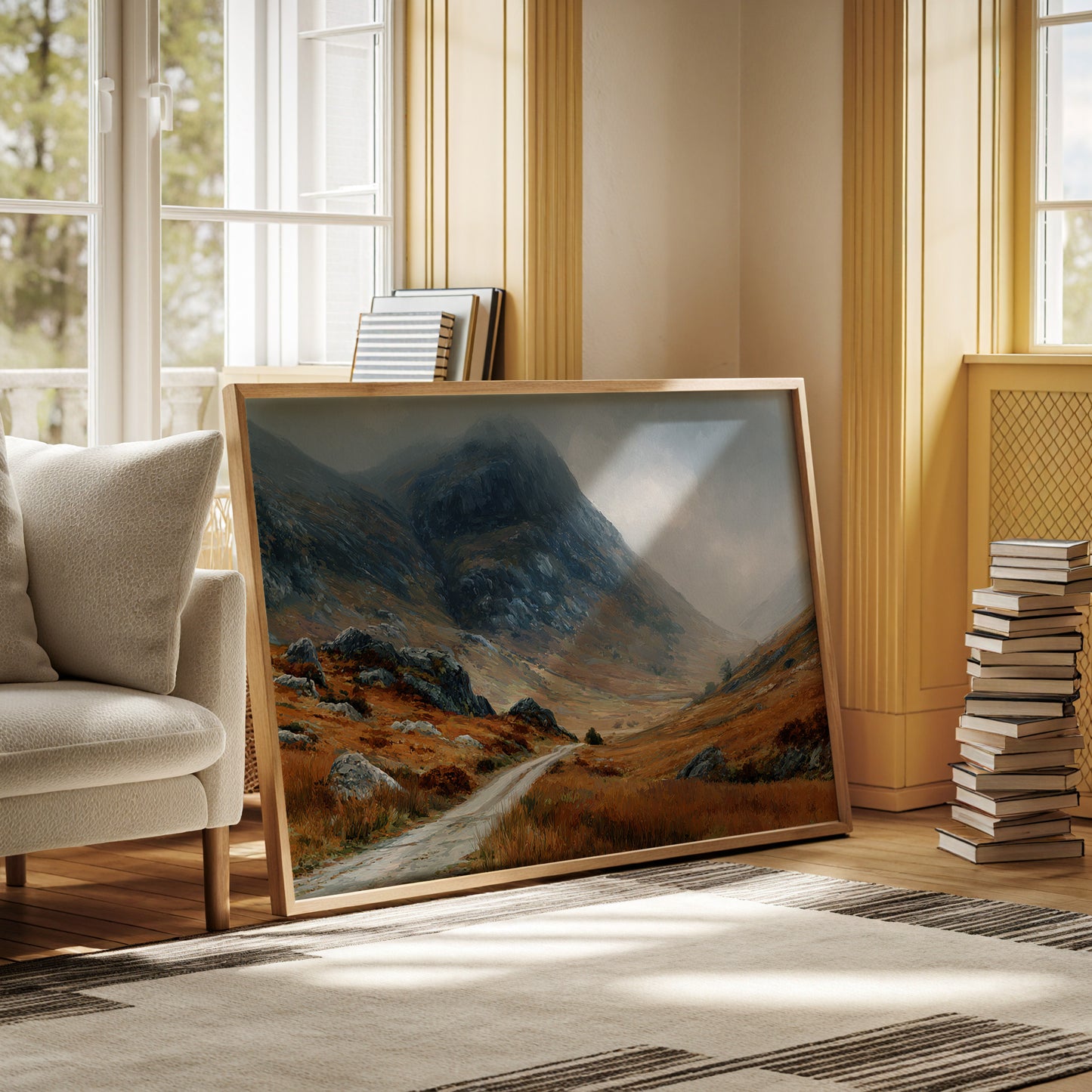 Autumn Path Through Highland Mists