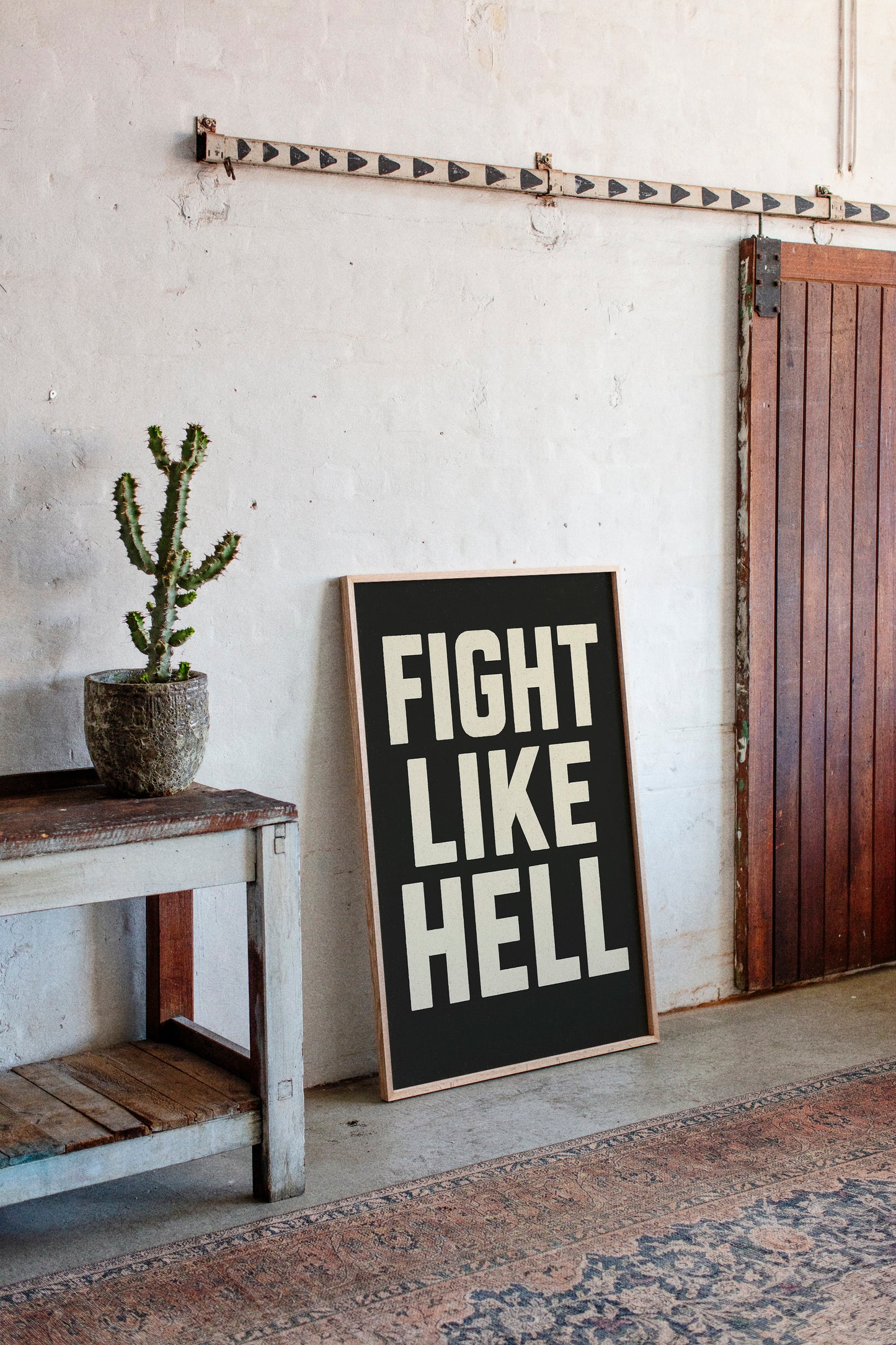 Fight Like Hell Gritty Bold Poster